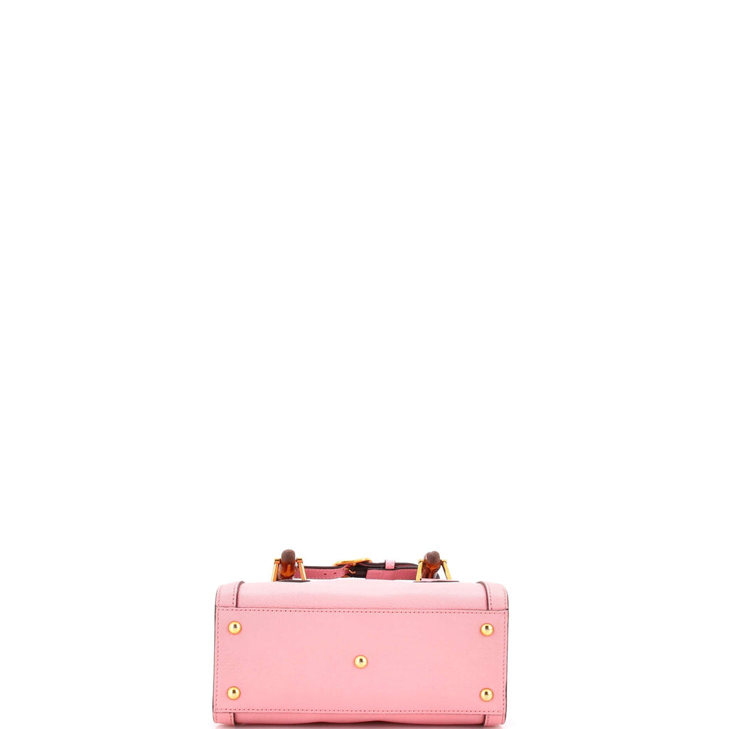 Diana NM Bamboo Handle Tote Leather Mini