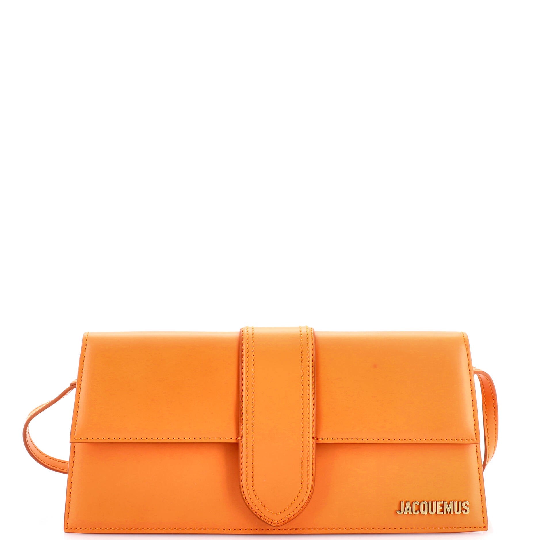 Le Bambino Top Handle Flap Bag Leather Long