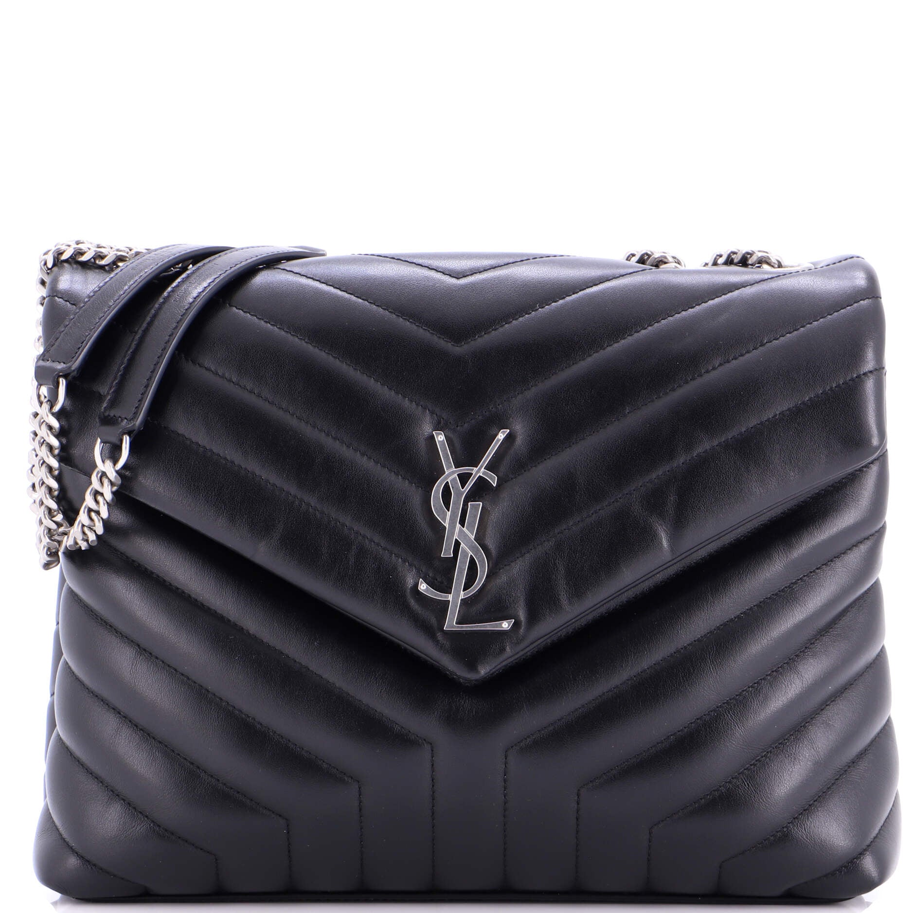Loulou Shoulder Bag Matelasse Chevron Leather Medium