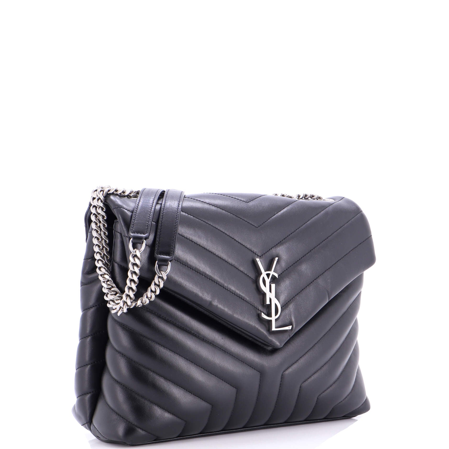Loulou Shoulder Bag Matelasse Chevron Leather Medium