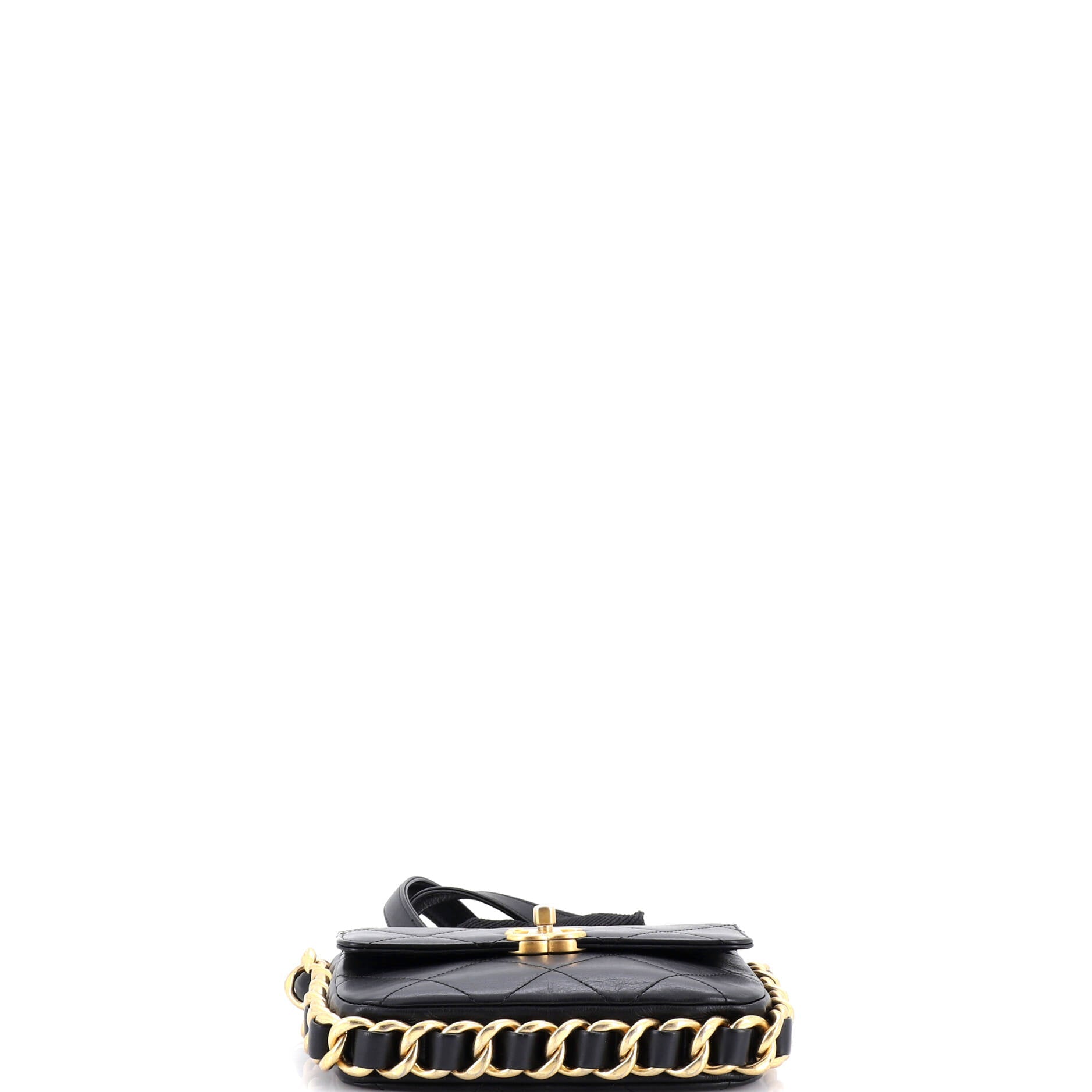 Framing Chain Flap Bag Quilted Calfskin Small