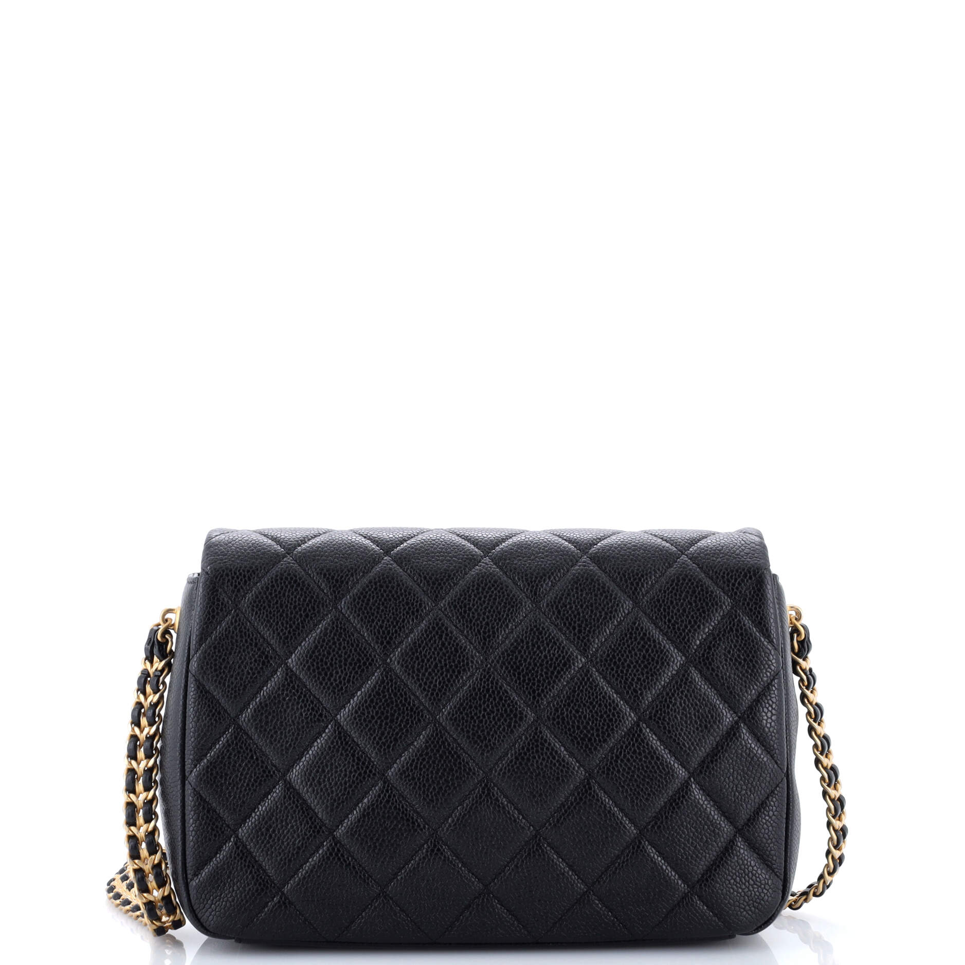 Chain Soul Flap Bag Quilted Caviar Medium