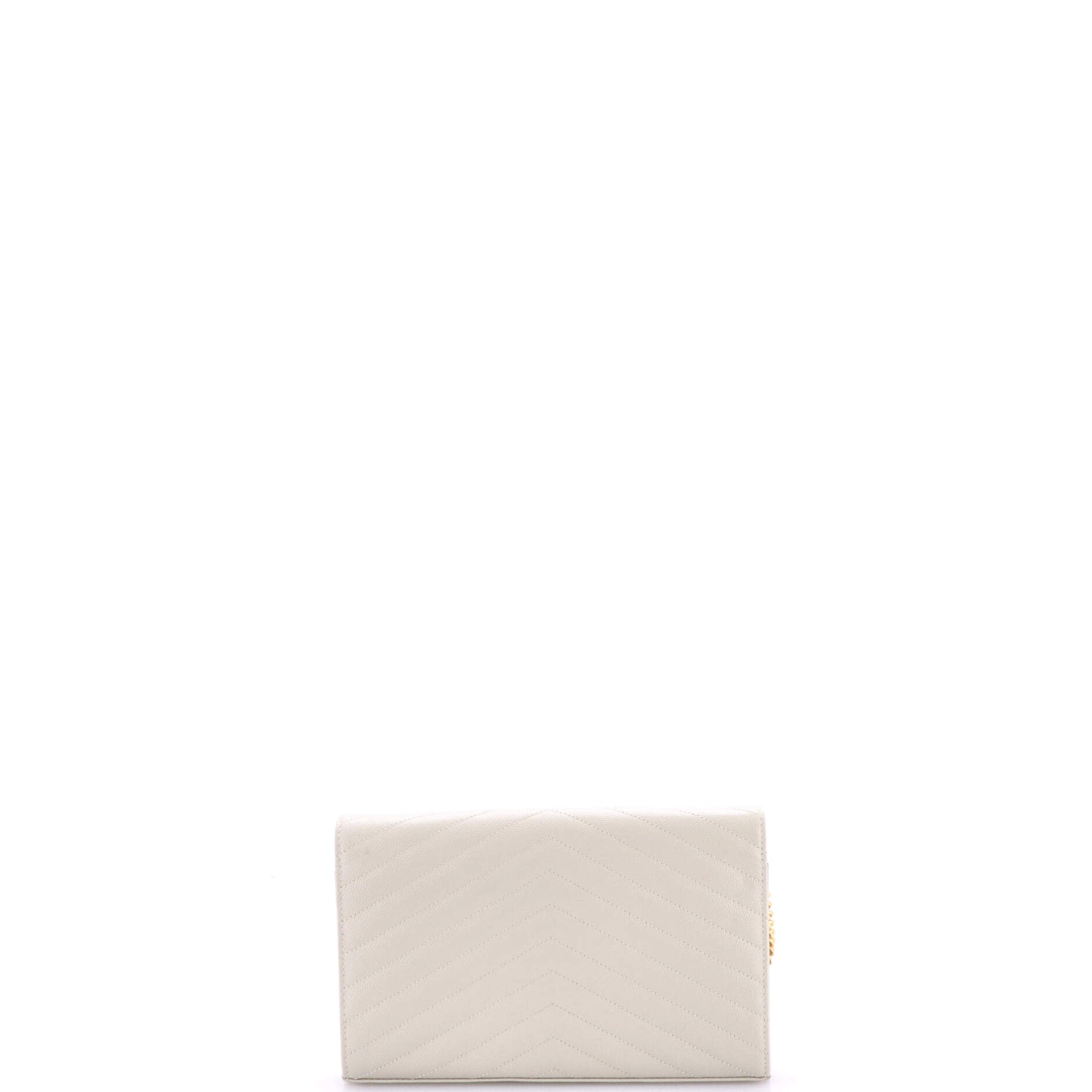 Classic Monogram Wallet on Chain Matelasse Chevron Leather Medium