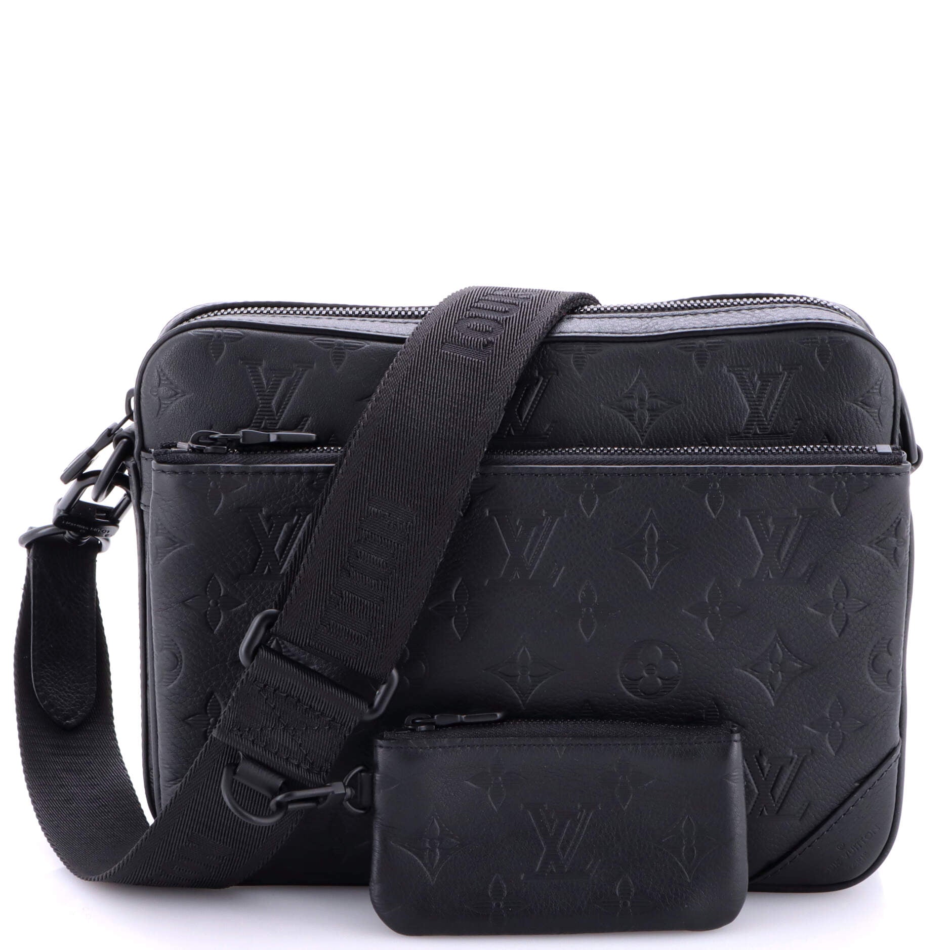 Trio Messenger Bag Monogram Shadow Leather
