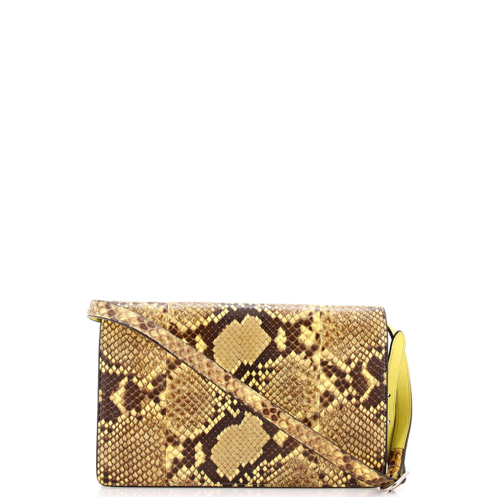 GG Broadway Flap Bag Python with Crystals Medium