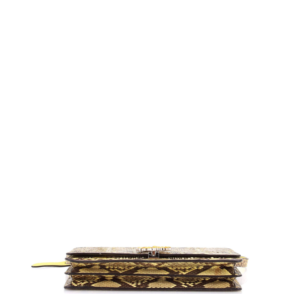 GG Broadway Flap Bag Python with Crystals Medium