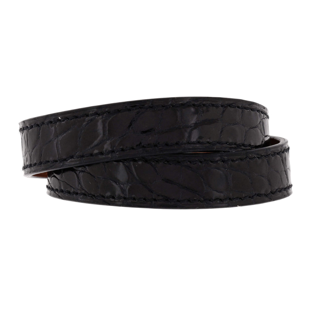 Kelly Double Tour Bracelet Shiny Alligator