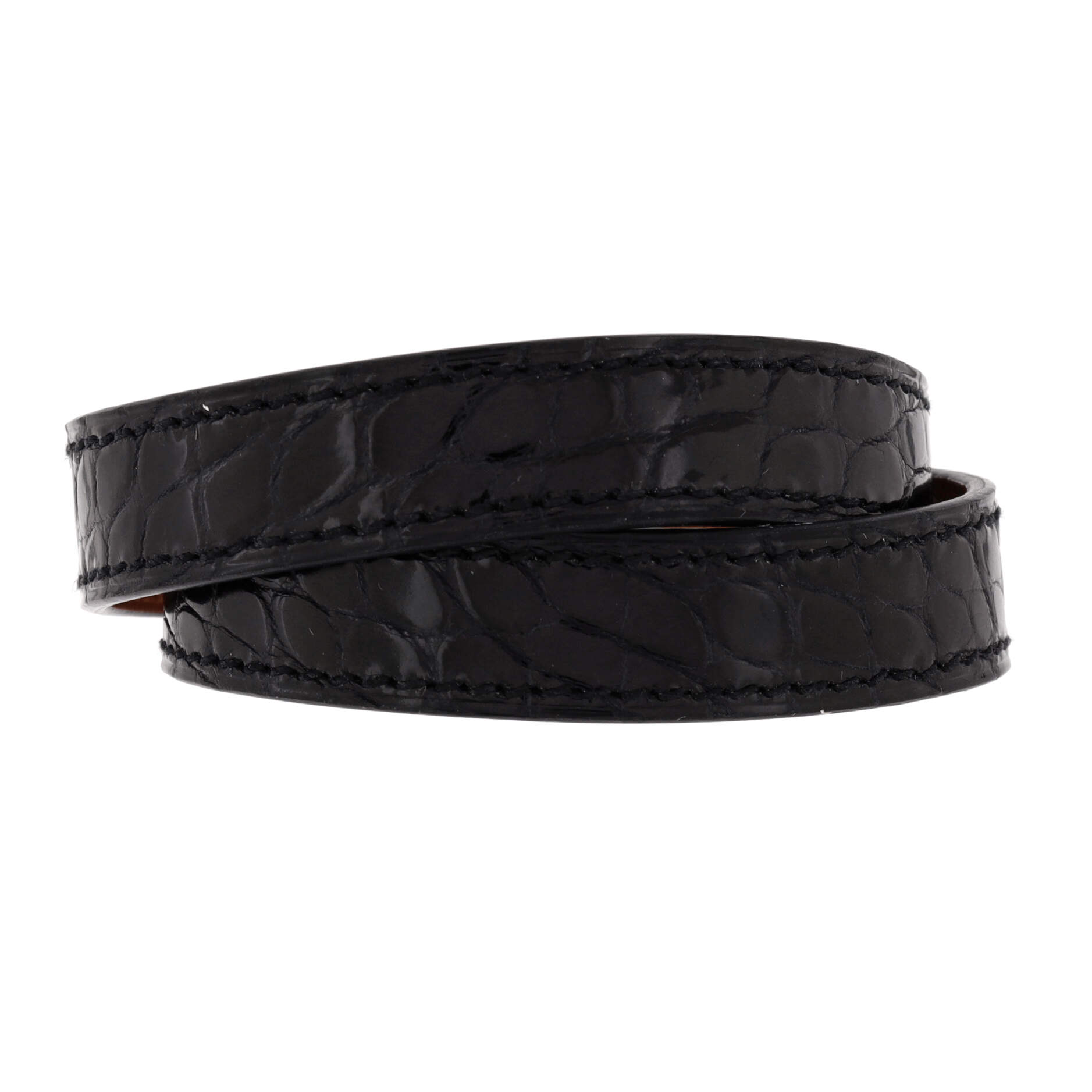 Kelly Double Tour Bracelet Shiny Alligator
