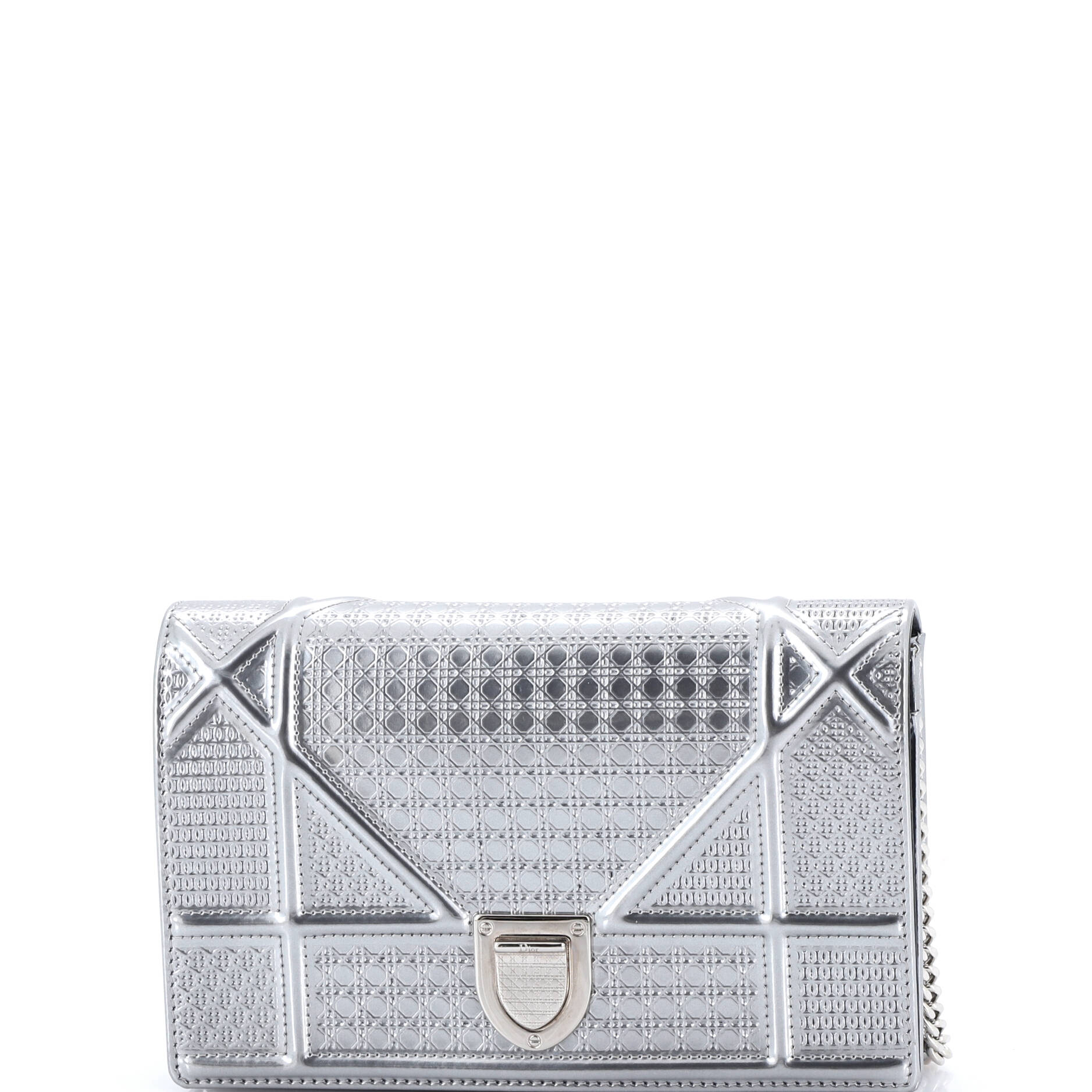 Diorama Wallet on Chain Cannage Embossed Calfskin