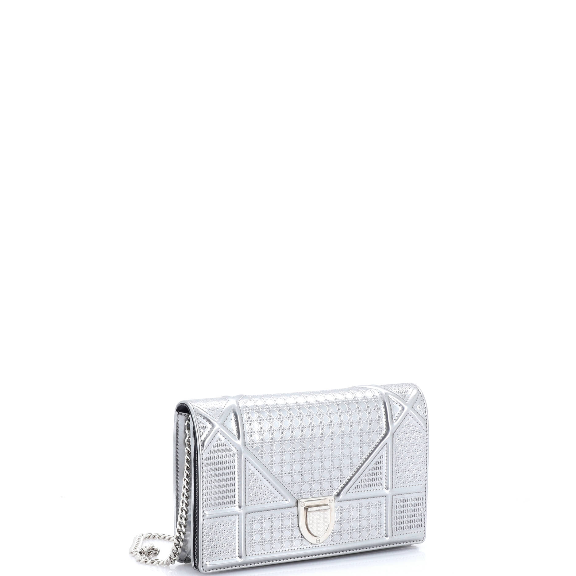 Diorama Wallet on Chain Cannage Embossed Calfskin