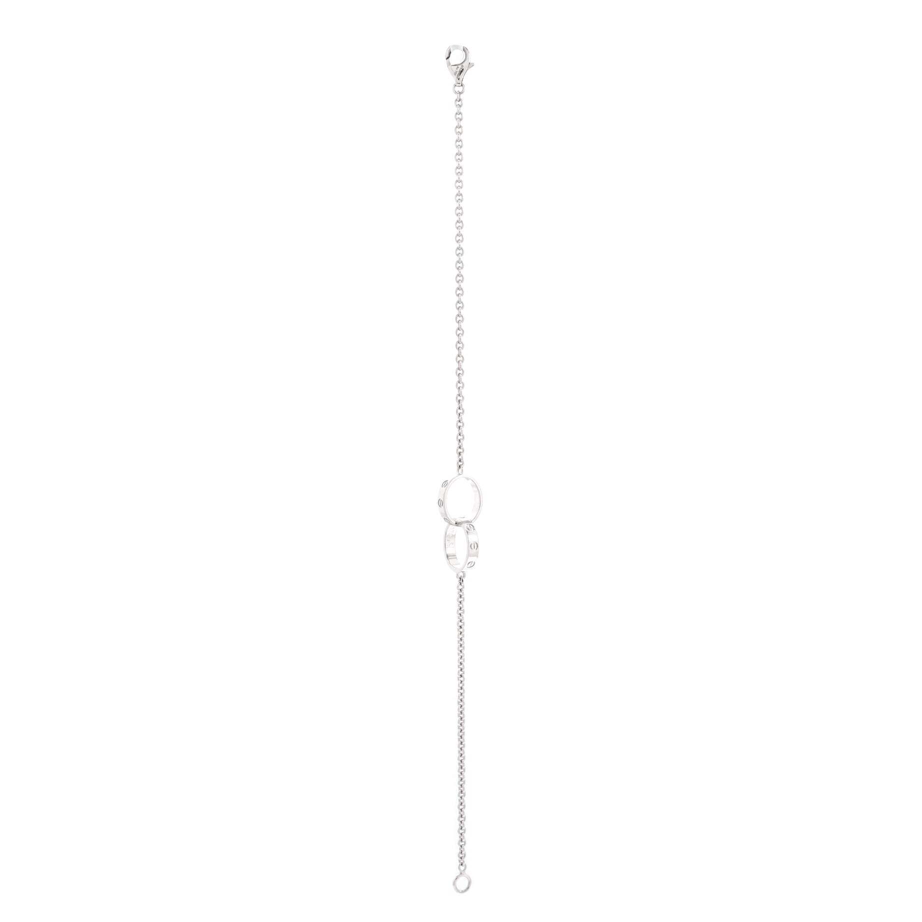 Love Interlocking Bracelet 18K White Gold
