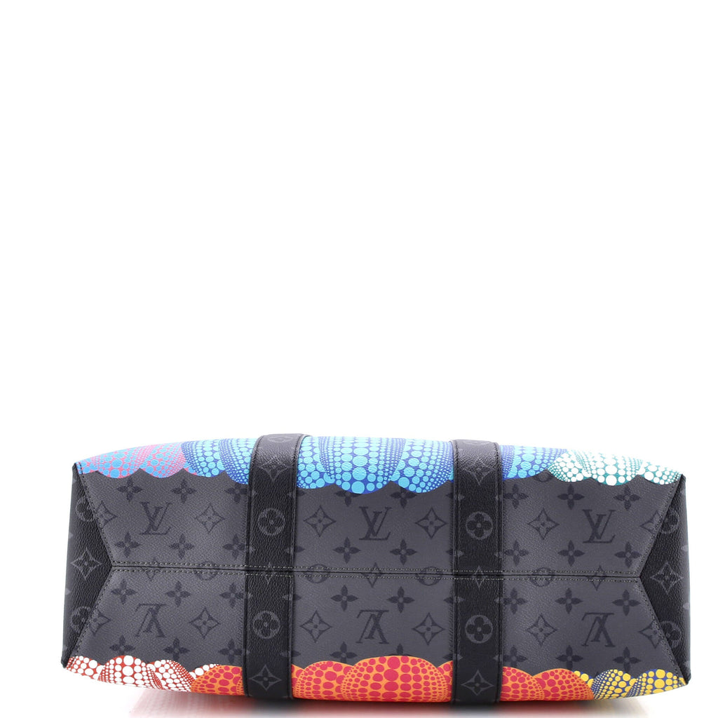 Weekend Tote Yayoi Kusama Pumpkins Reverse Monogram Eclipse Canvas GM