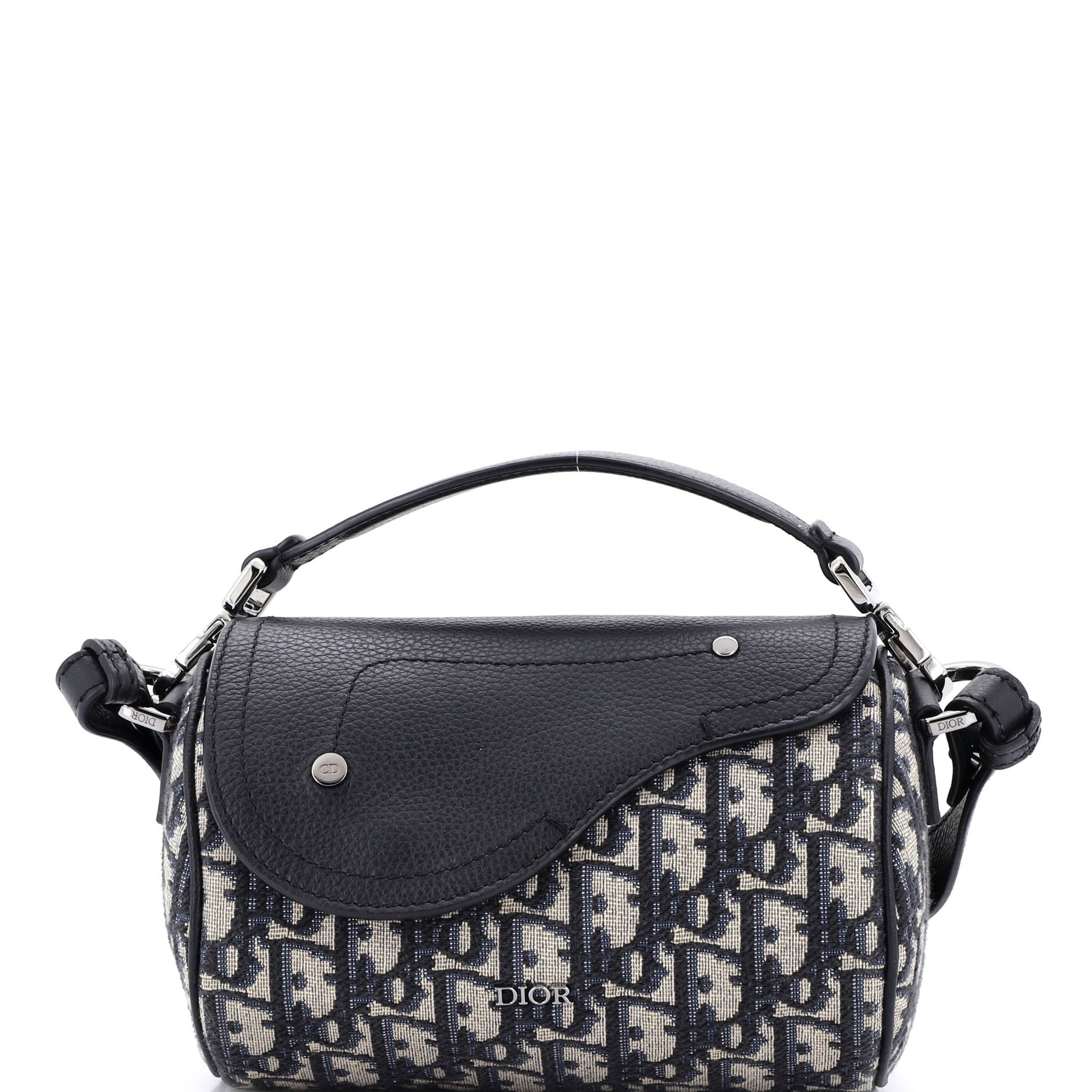 Roller Flap Messenger Bag Oblique Canvas with Leather Mini