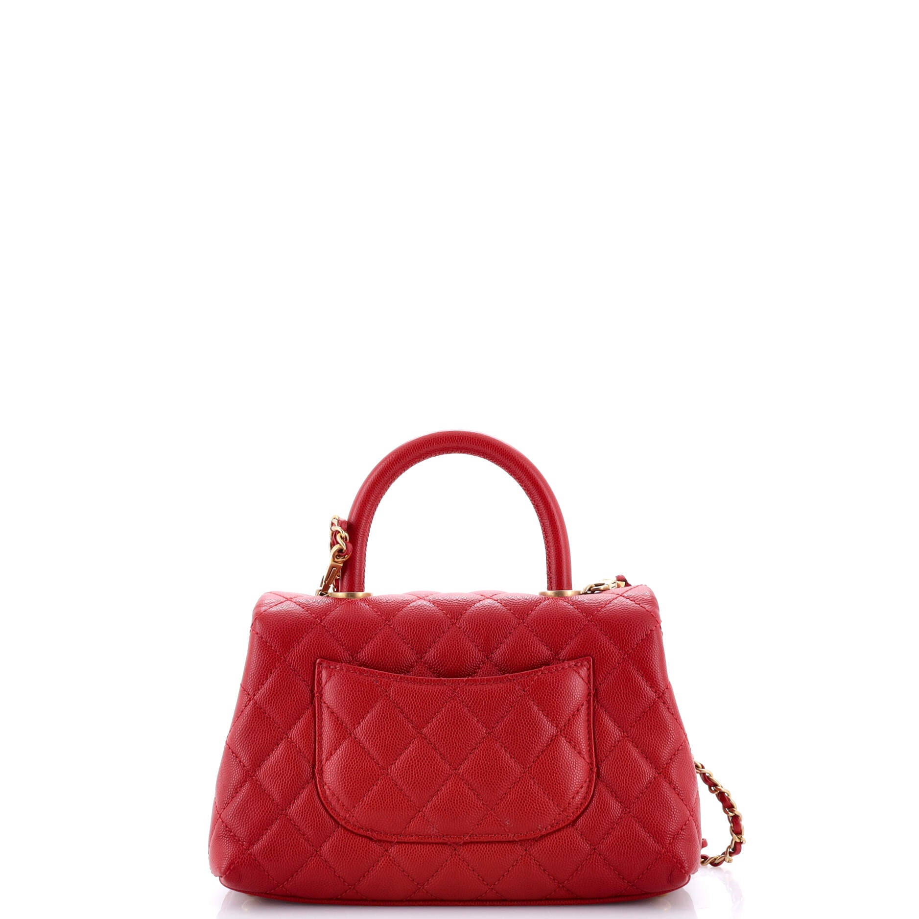 Coco Top Handle Bag Quilted Caviar Mini