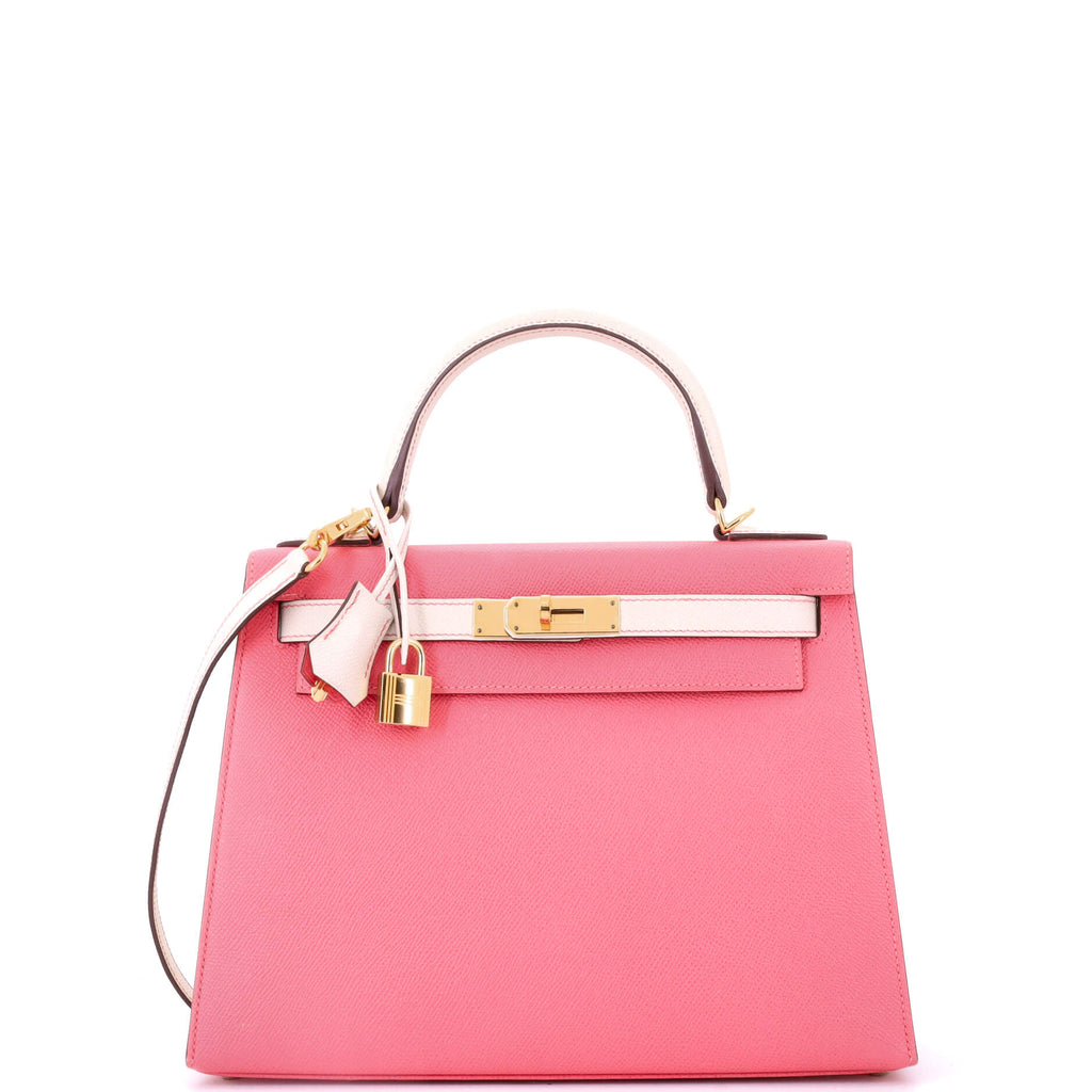 Kelly Handbag Bicolor Epsom with Gold Hardware 28