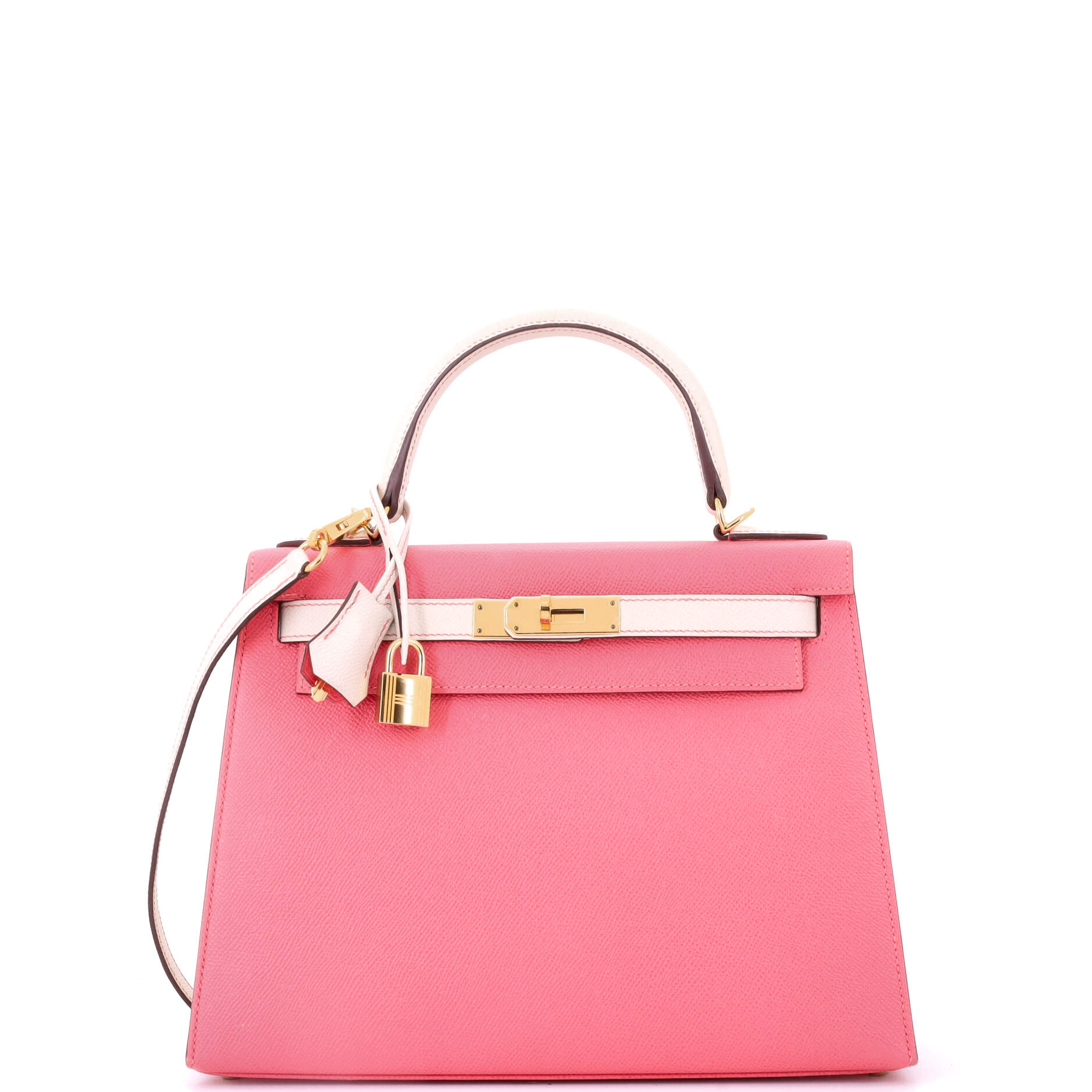Kelly Handbag Bicolor Epsom with Gold Hardware 28
