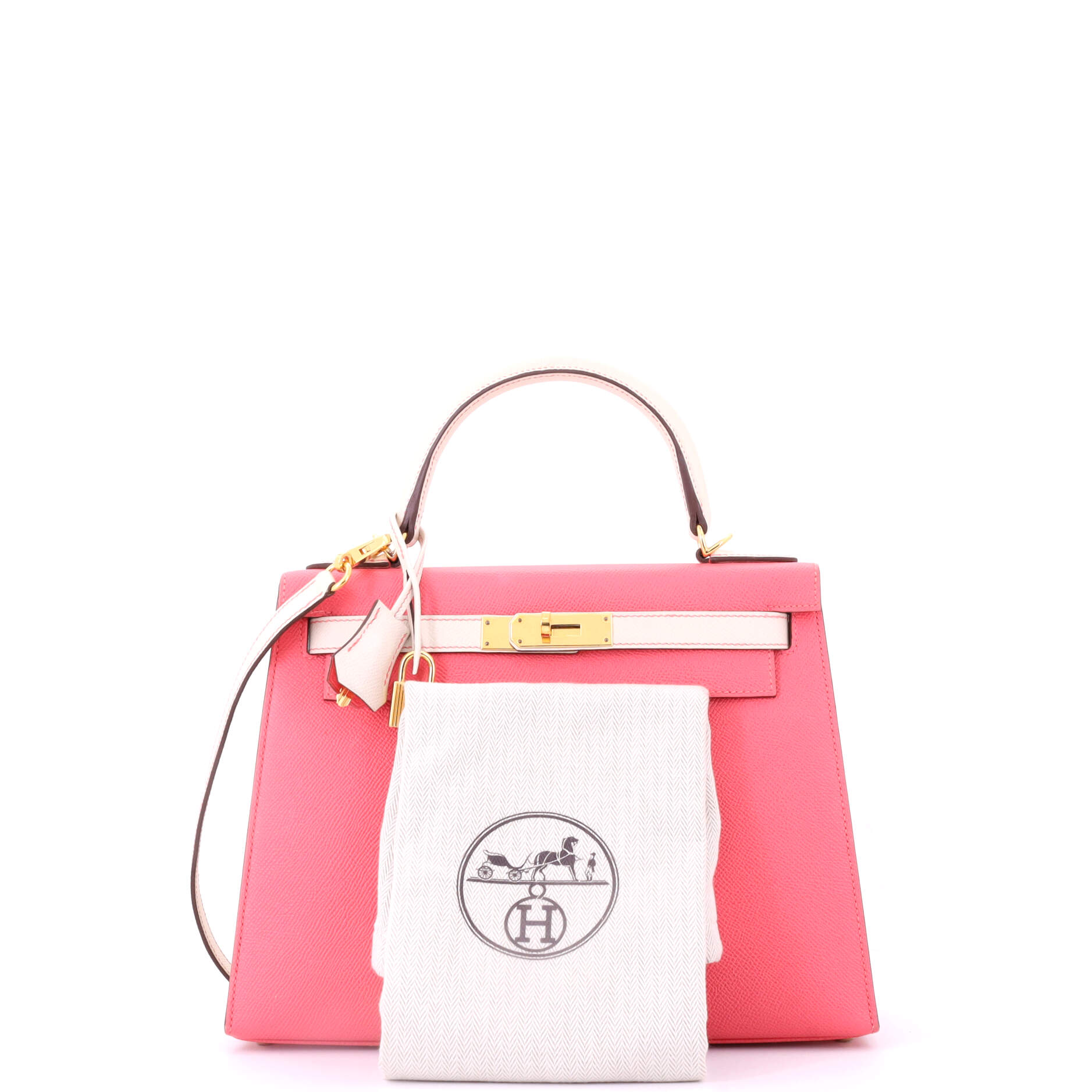 Kelly Handbag Bicolor Epsom with Gold Hardware 28