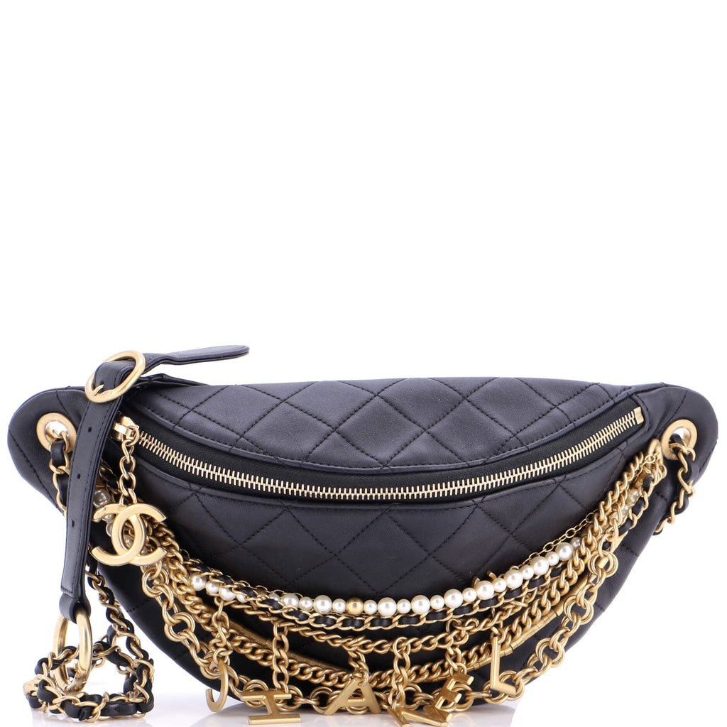 All About Chains Waist Bag Quilted Lambskin