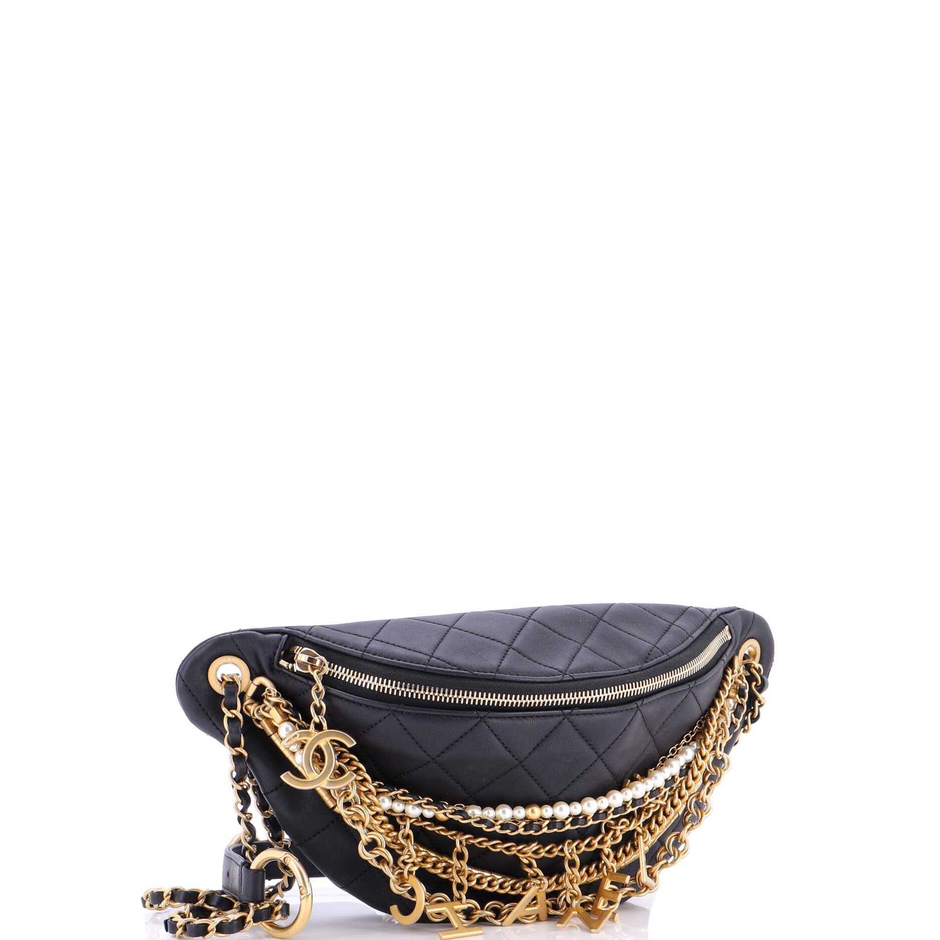 All About Chains Waist Bag Quilted Lambskin