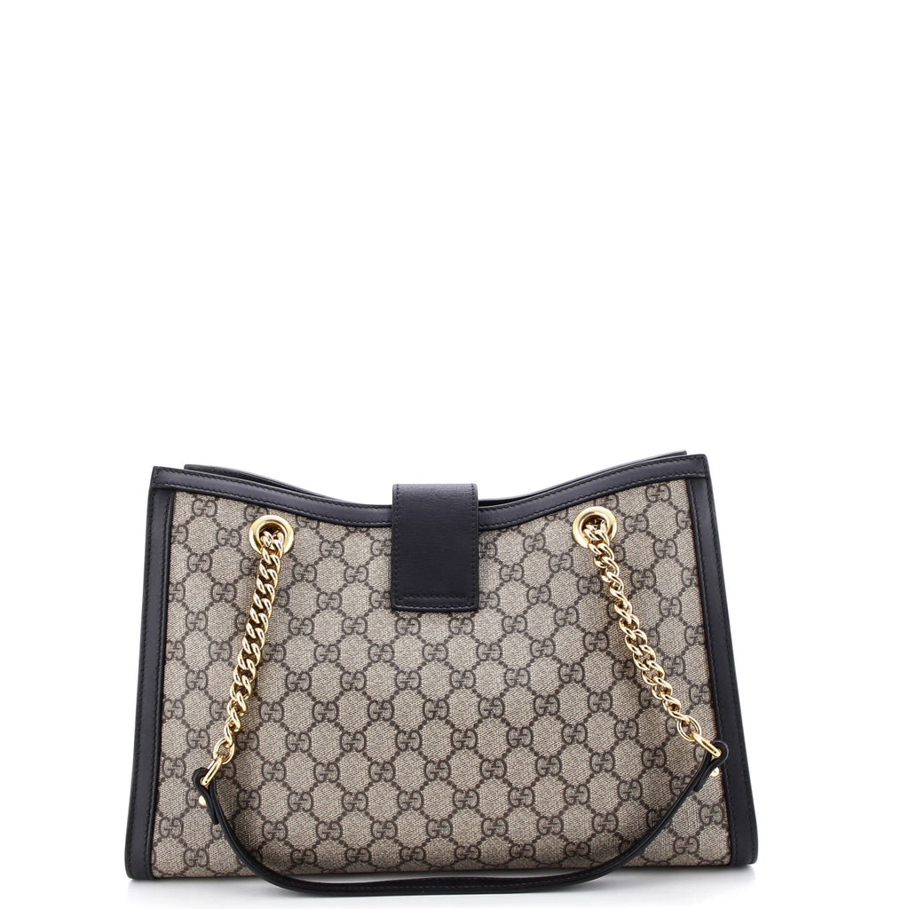 Padlock Chain Tote GG Coated Canvas with Leather Medium