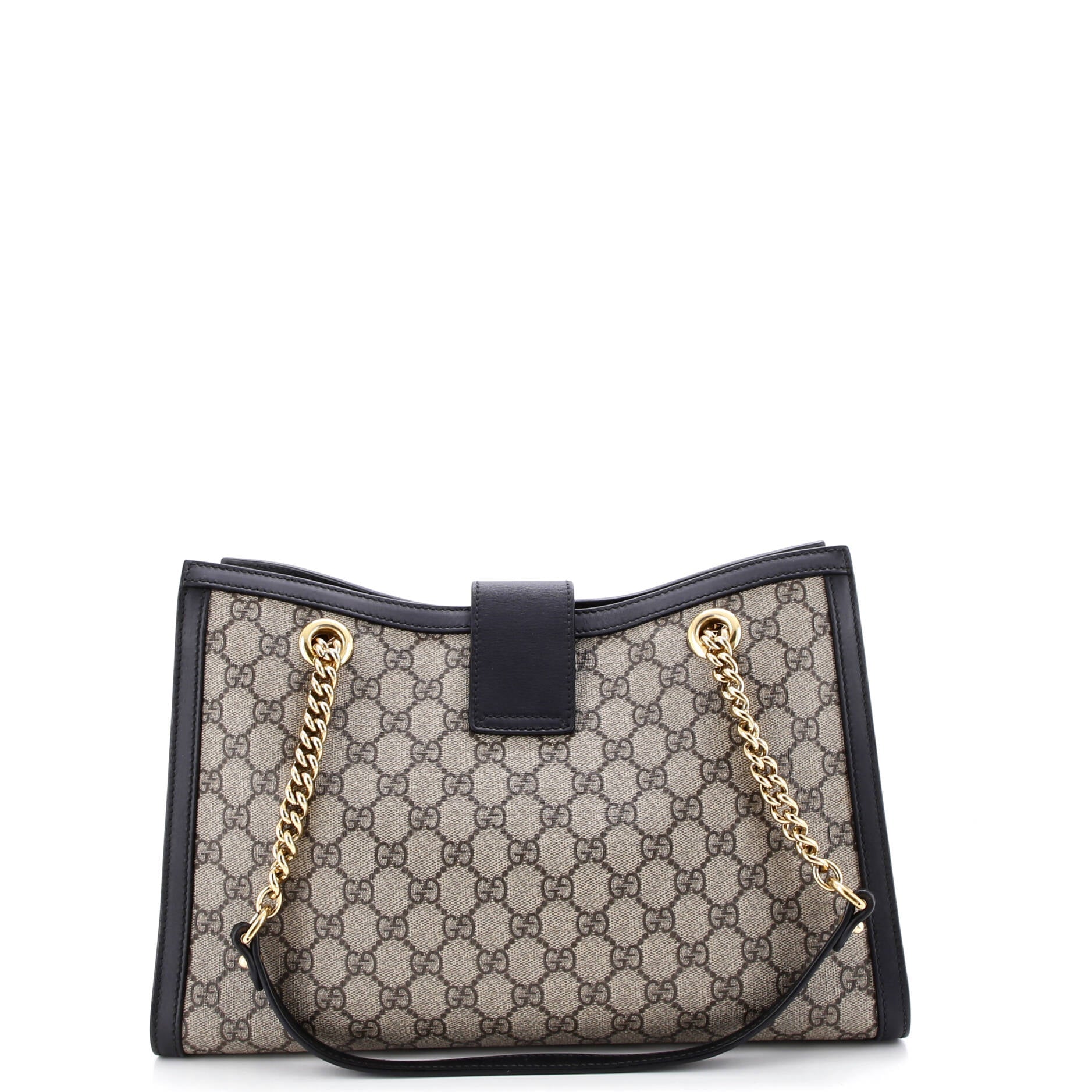 Padlock Chain Tote GG Coated Canvas with Leather Medium