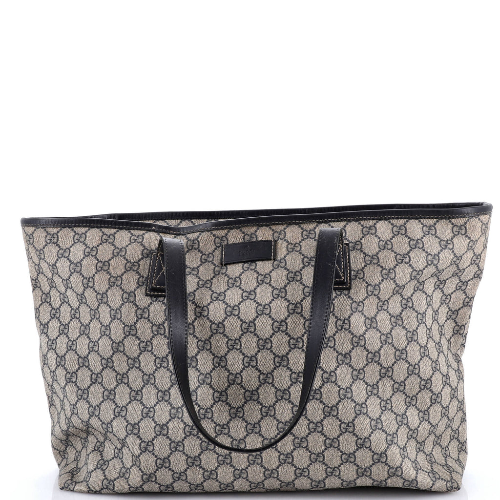 Plus Tote GG Coated Canvas with Leather Large