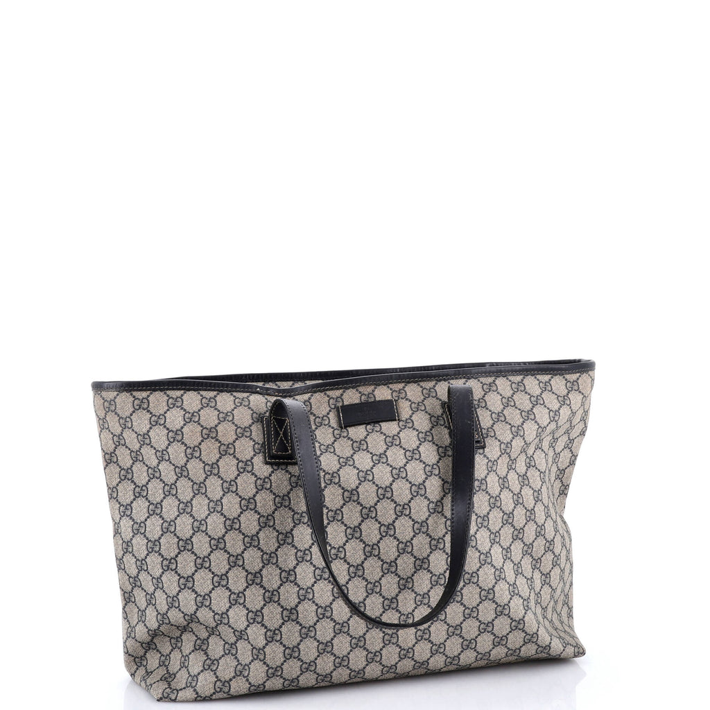 Plus Tote GG Coated Canvas with Leather Large