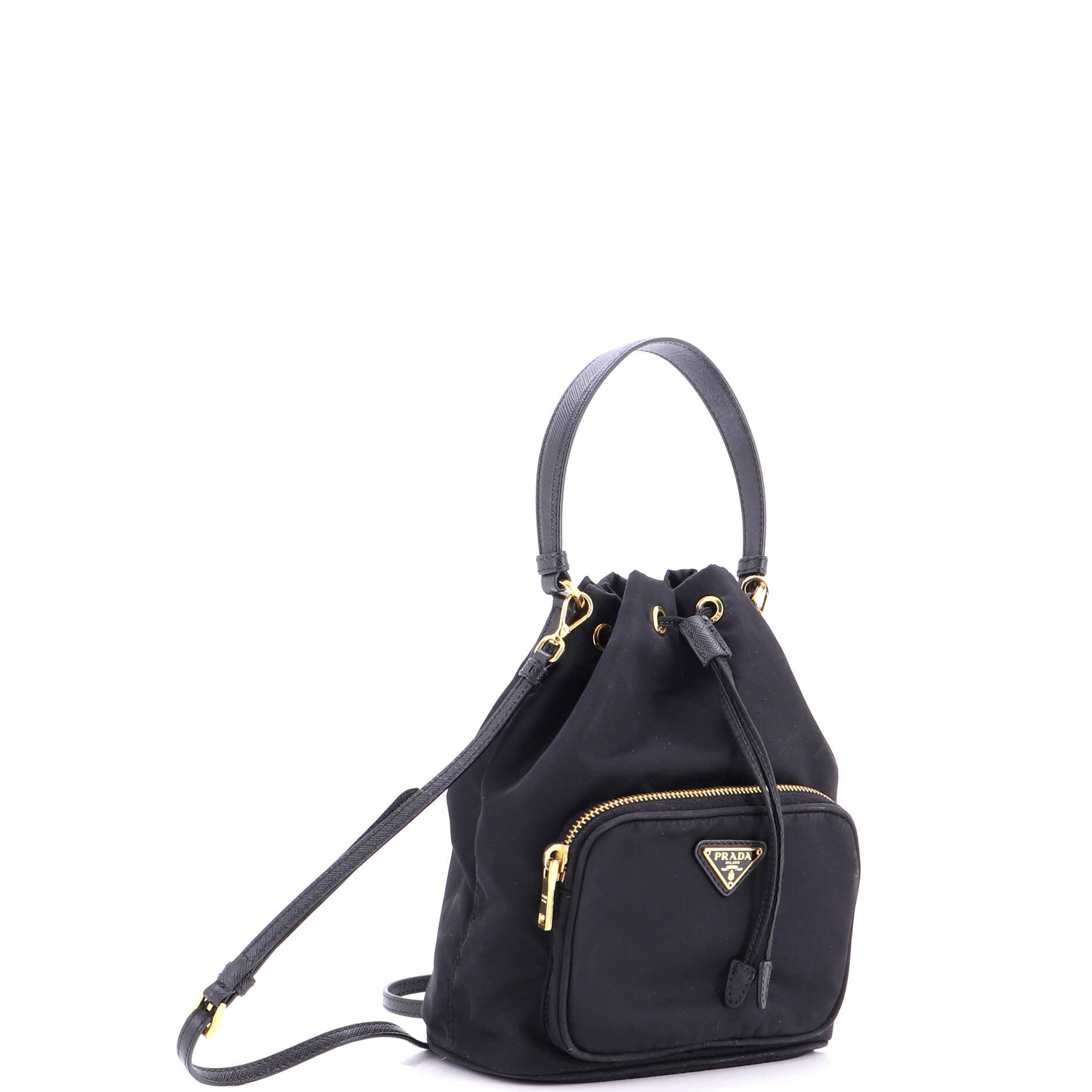 Duet Drawstring Bucket Bag Tessuto Small