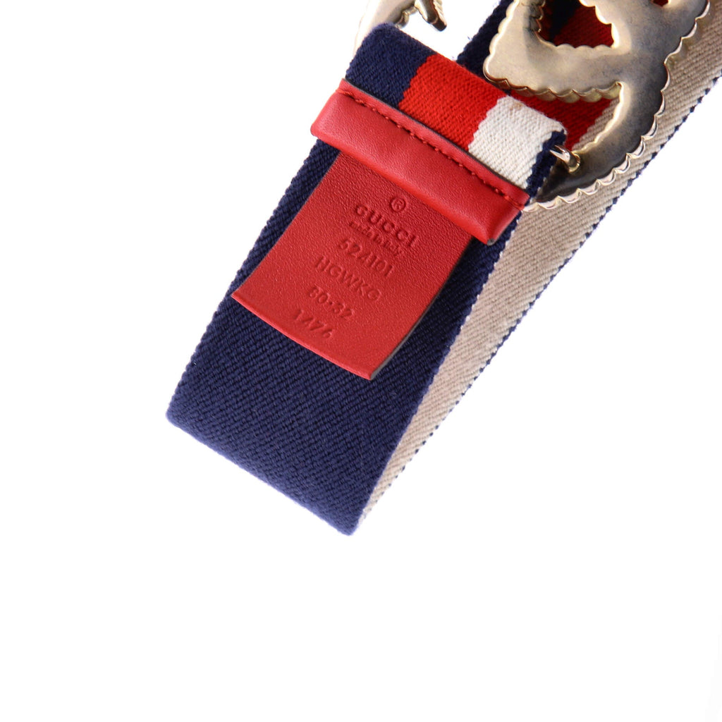 GG Torchon Web Belt Canvas Wide