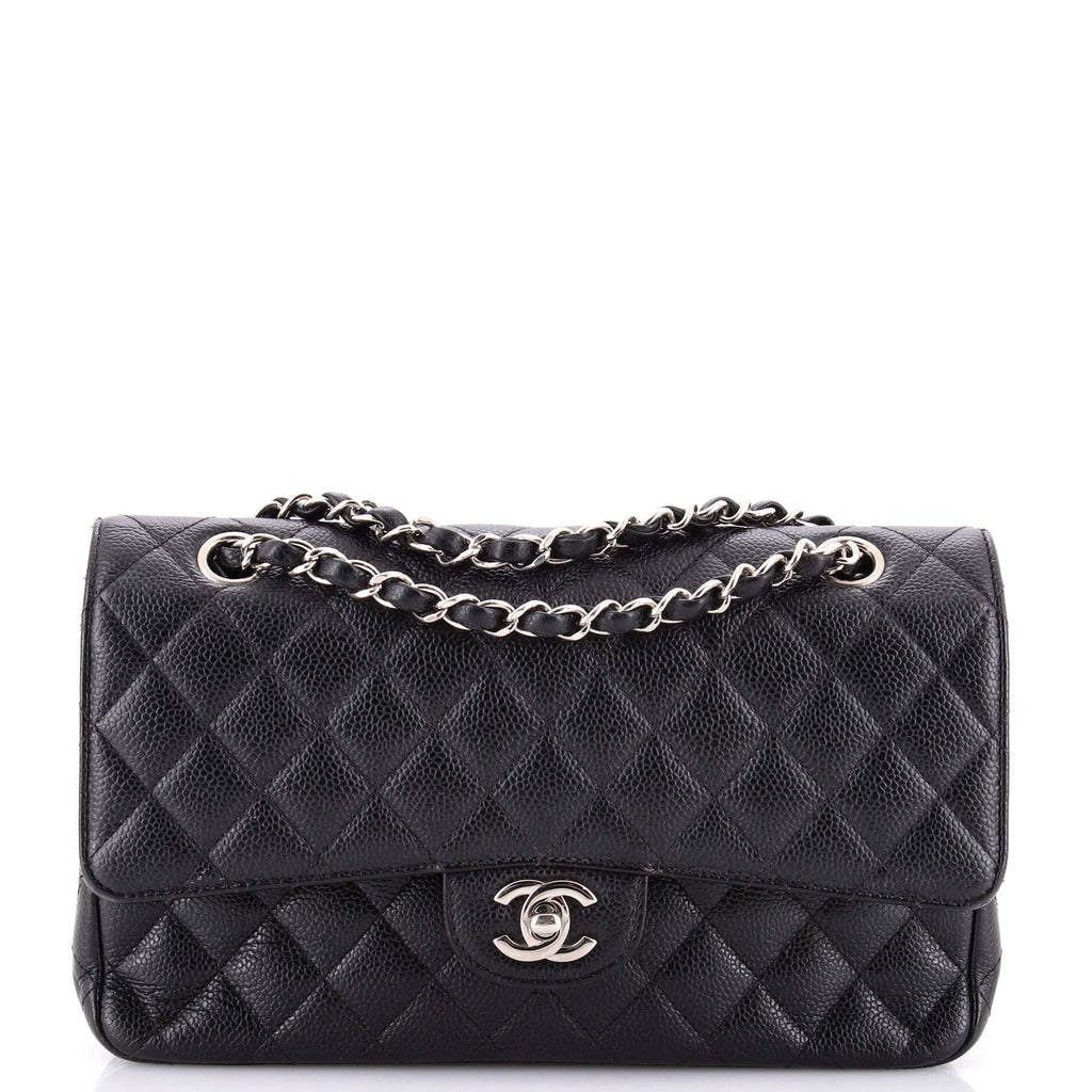 Classic Double Flap Bag Quilted Caviar Medium