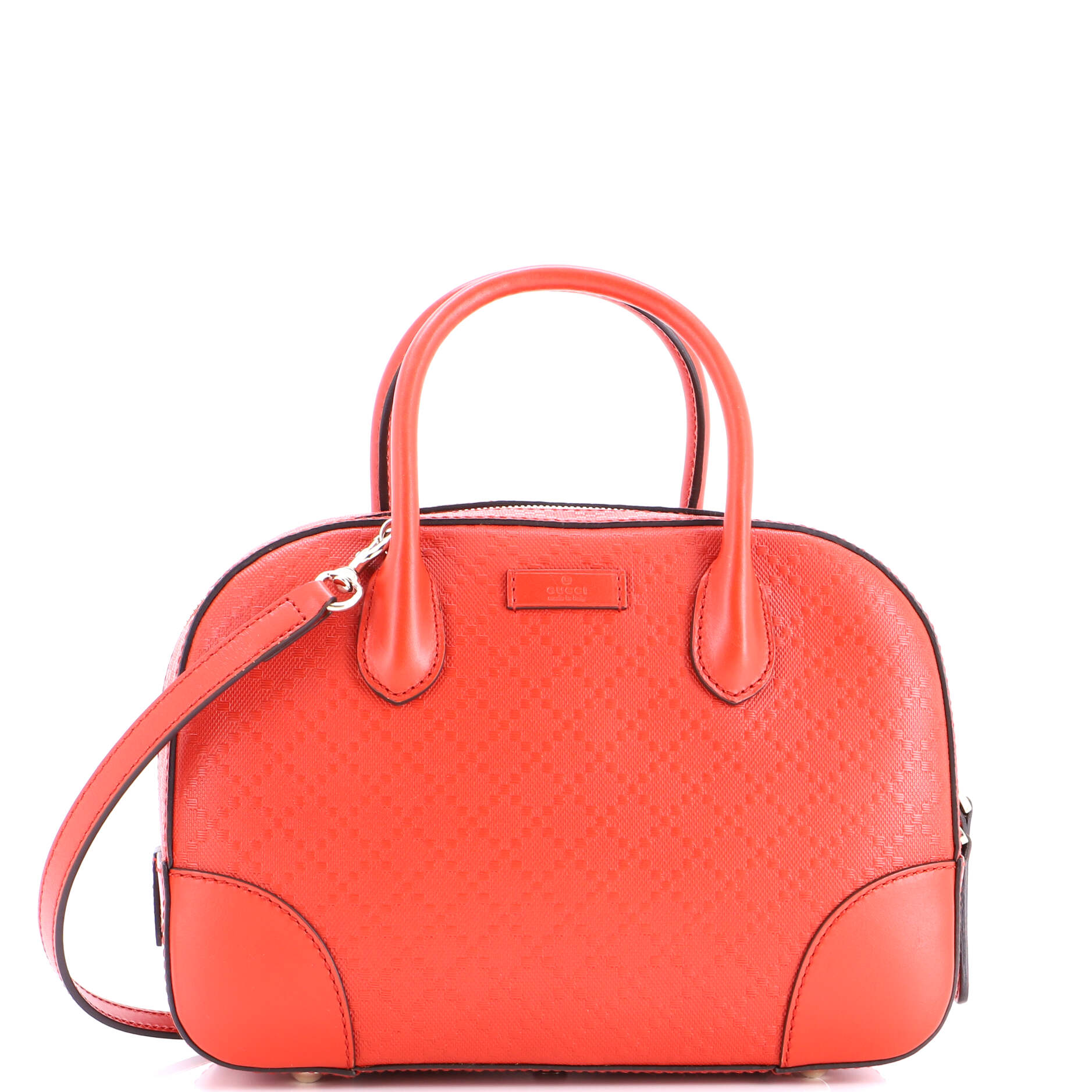 Bright Top Handle Bag Diamante Leather Small