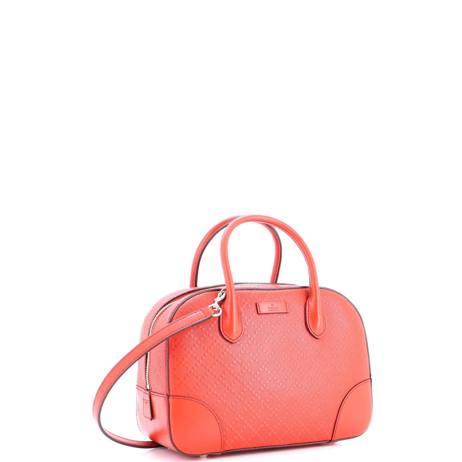 Bright Top Handle Bag Diamante Leather Small
