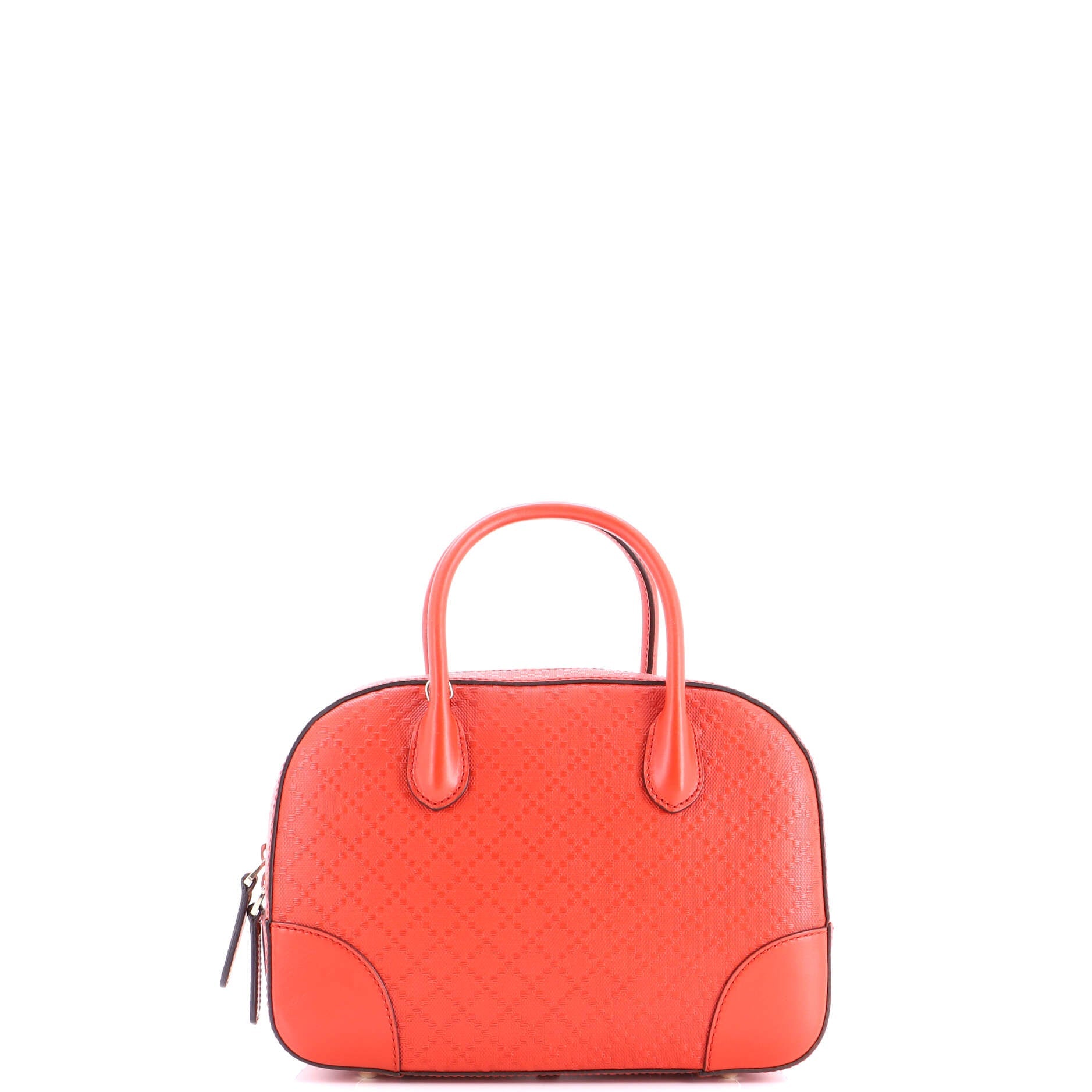 Bright Top Handle Bag Diamante Leather Small