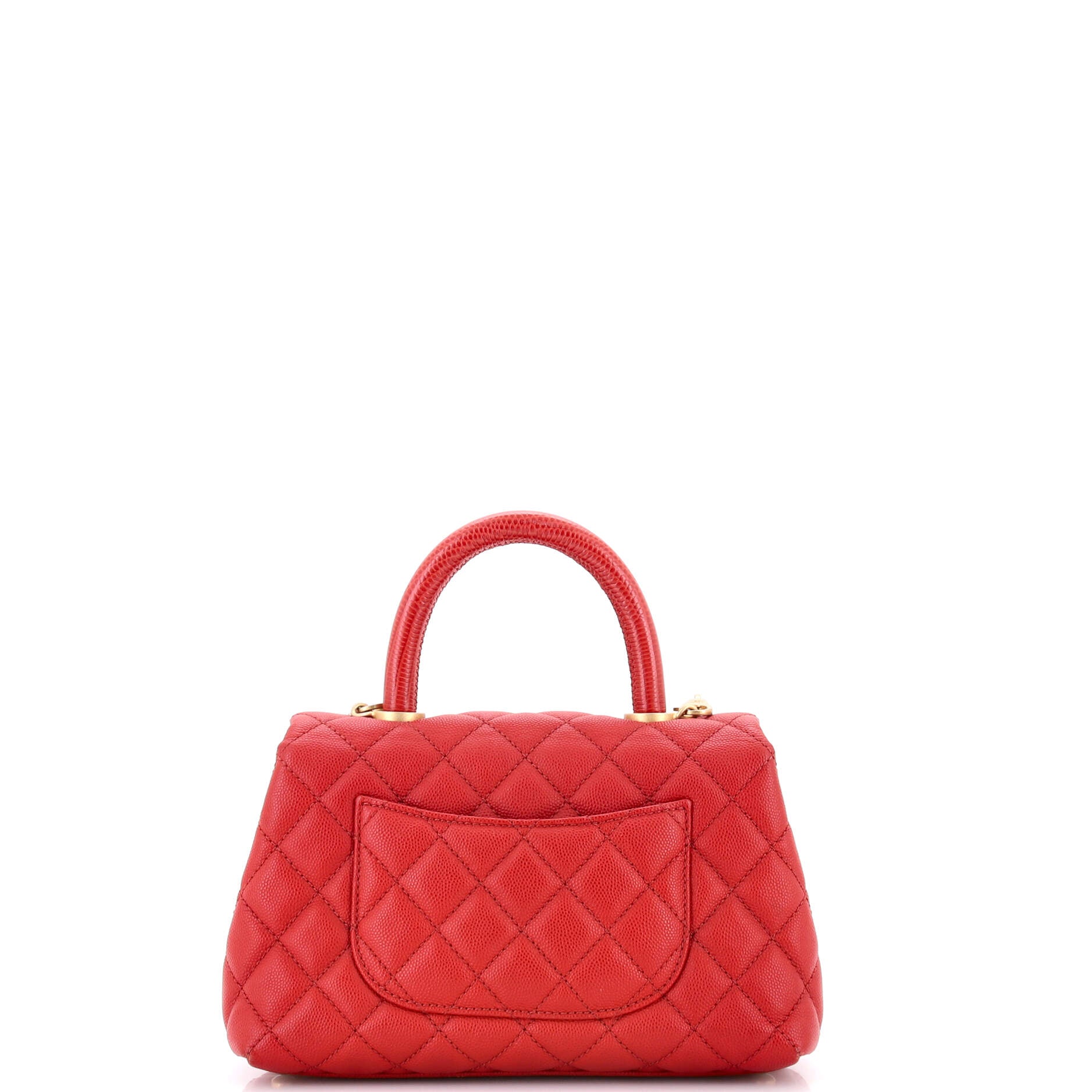 Coco Top Handle Bag Quilted Caviar Mini