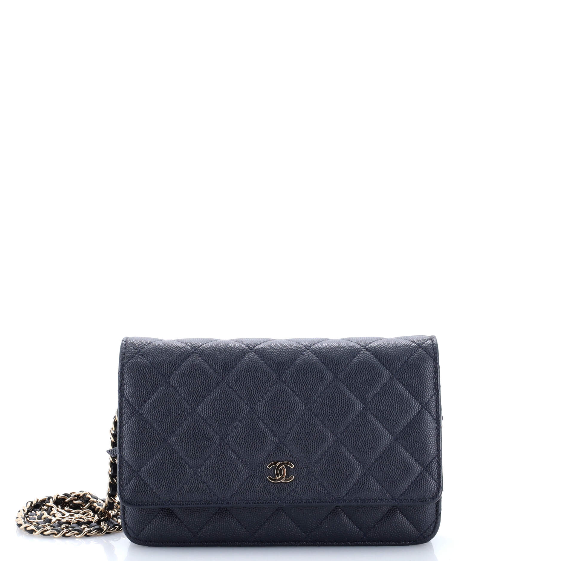 Wallet on Chain Quilted Caviar