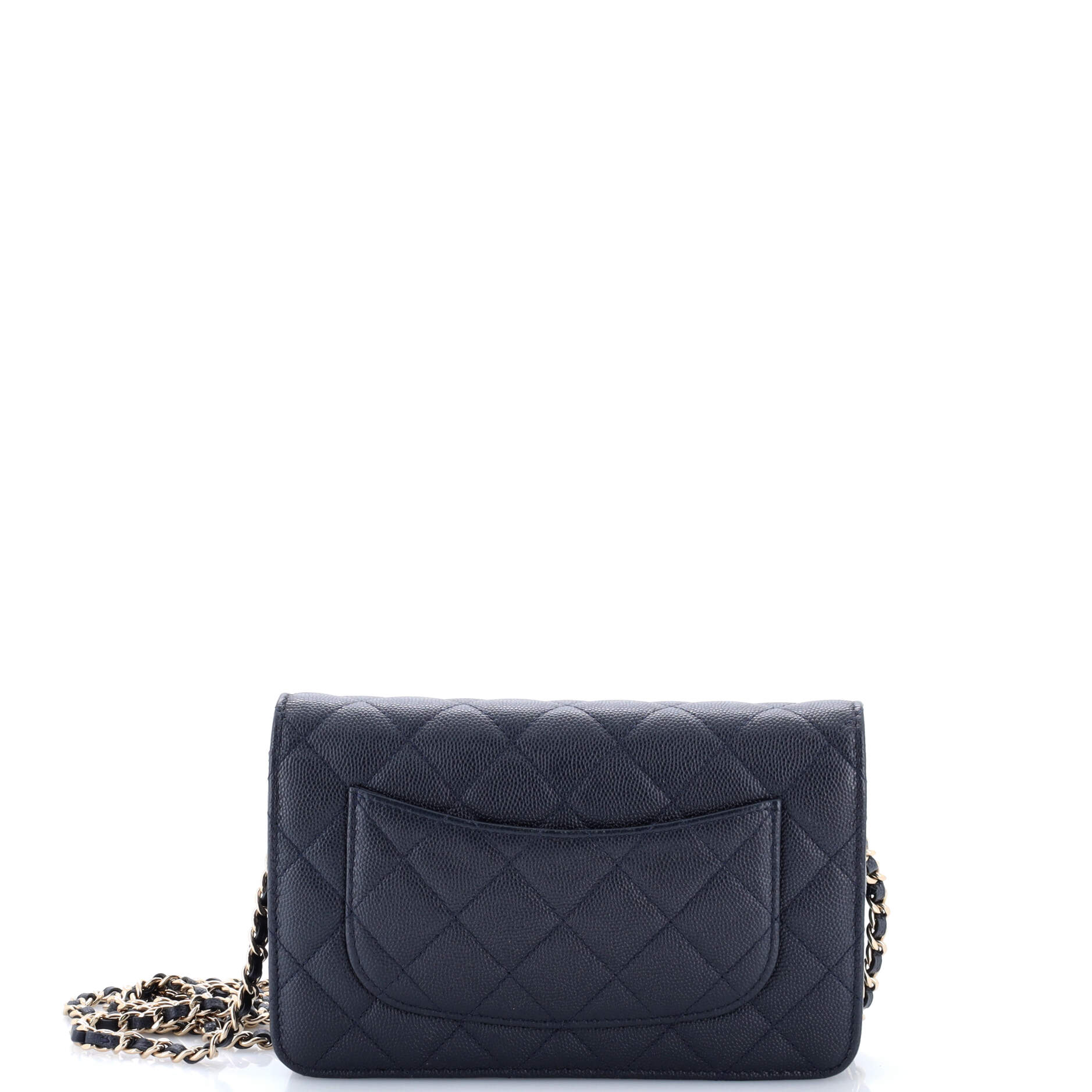 Wallet on Chain Quilted Caviar