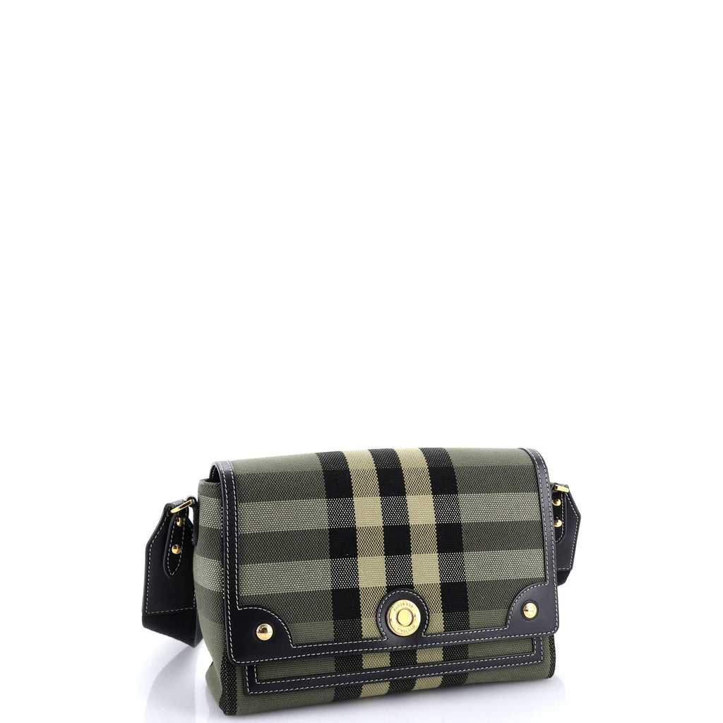 Note Crossbody Bag Check Canvas and Leather Medium