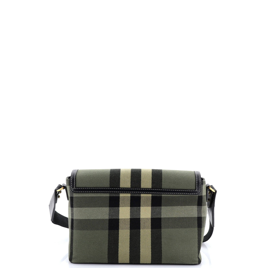 Note Crossbody Bag Check Canvas and Leather Medium
