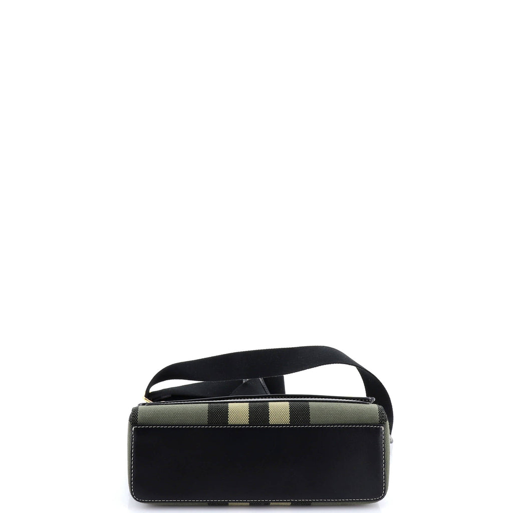 Note Crossbody Bag Check Canvas and Leather Medium