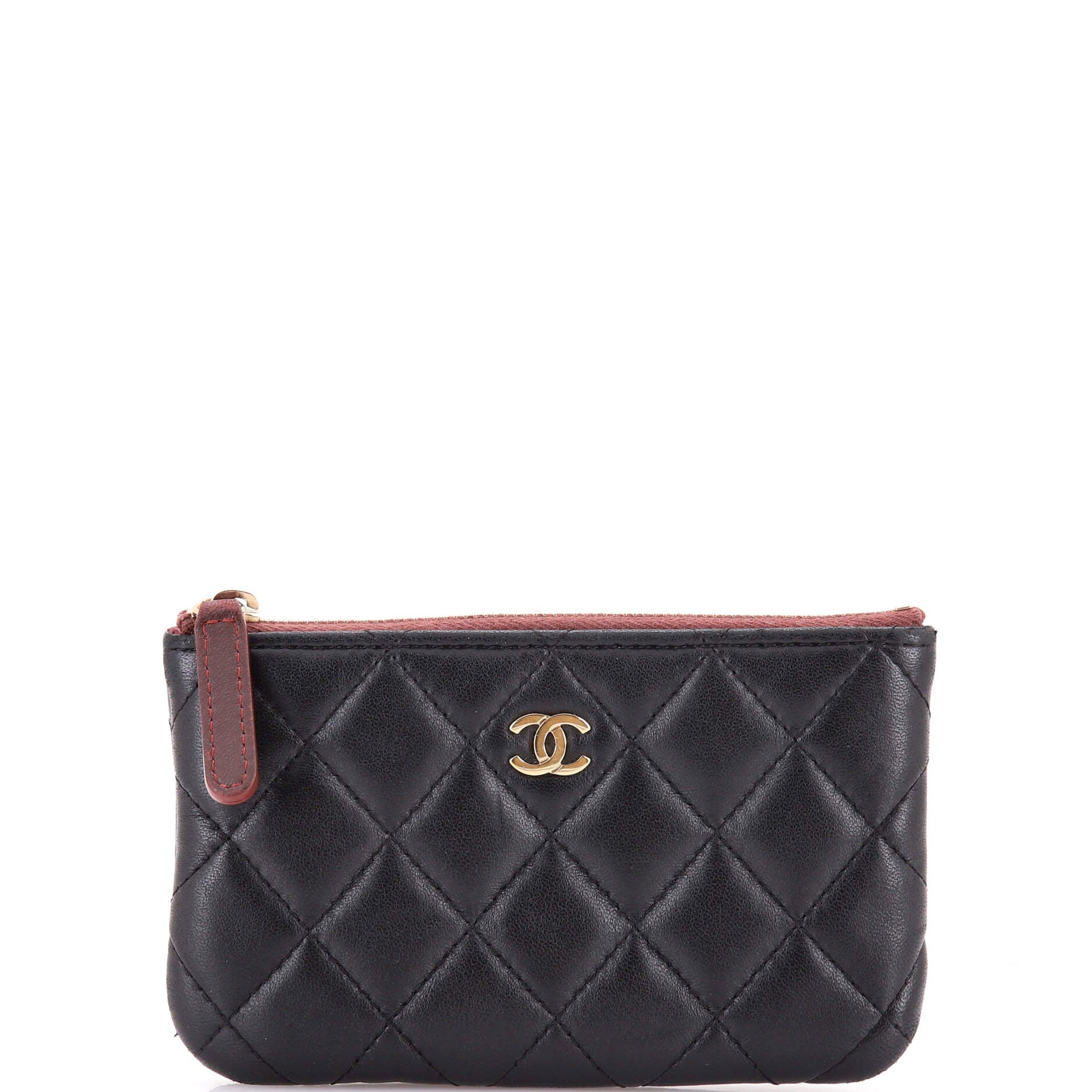 Classic O Case Pouch Quilted Lambskin Mini
