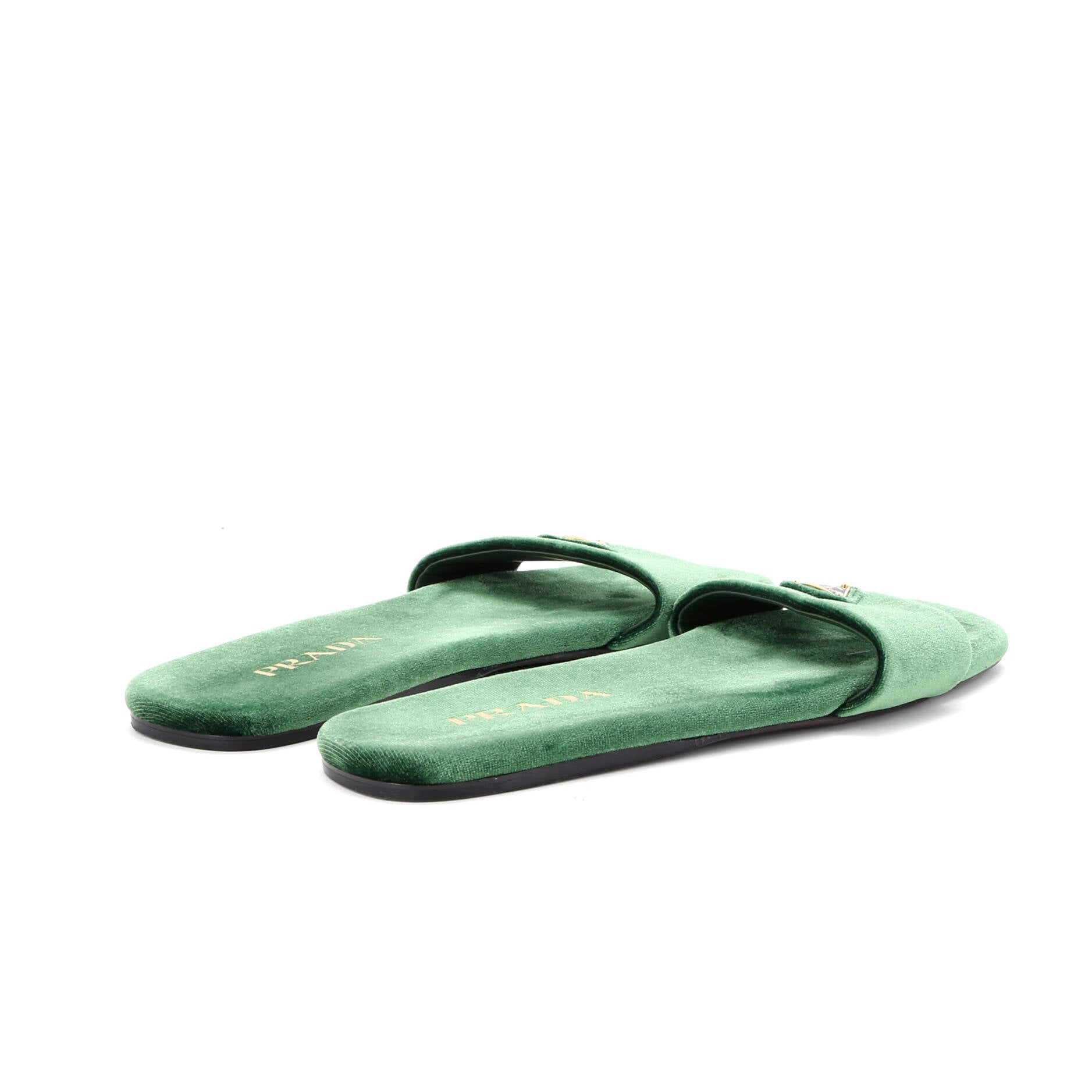 Women's Triangle Logo Slide Sandals Velvet