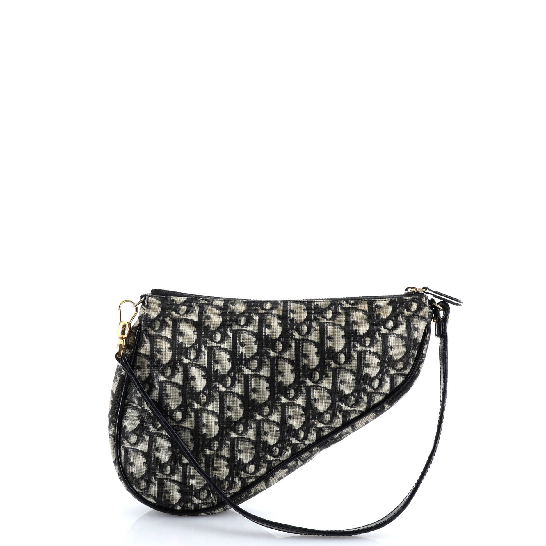 Vintage Saddle Bag Diorissimo Coated Canvas Mini