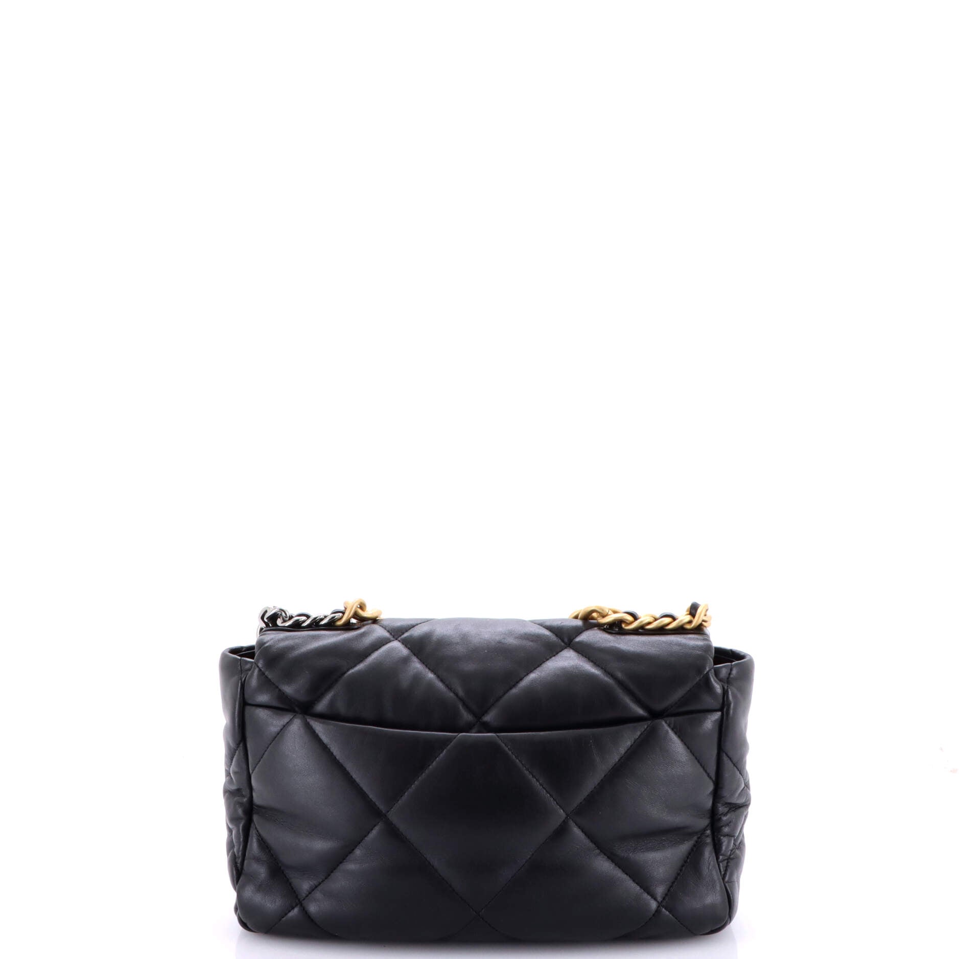 19 Flap Bag Quilted Leather Large