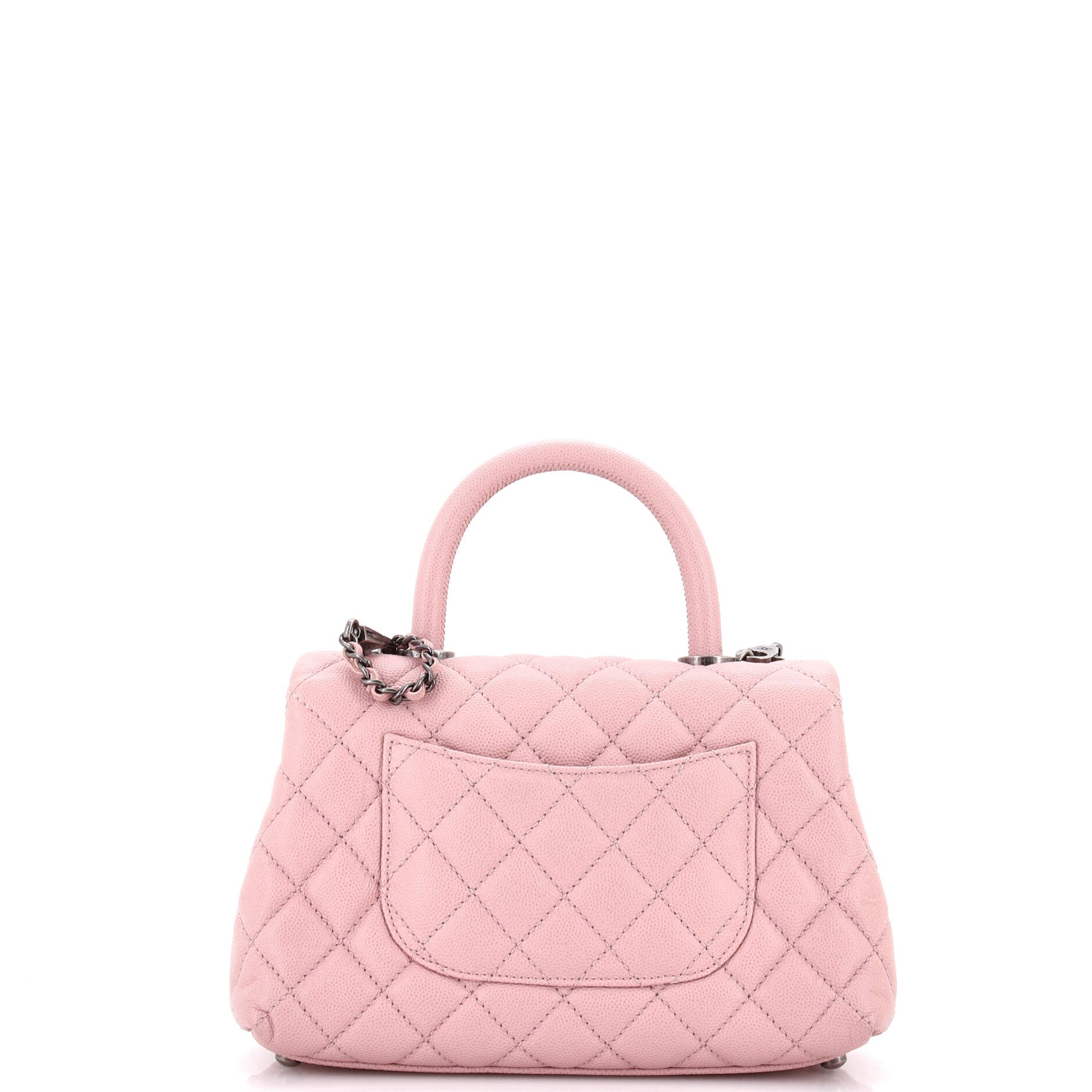 Coco Top Handle Bag Quilted Caviar Mini