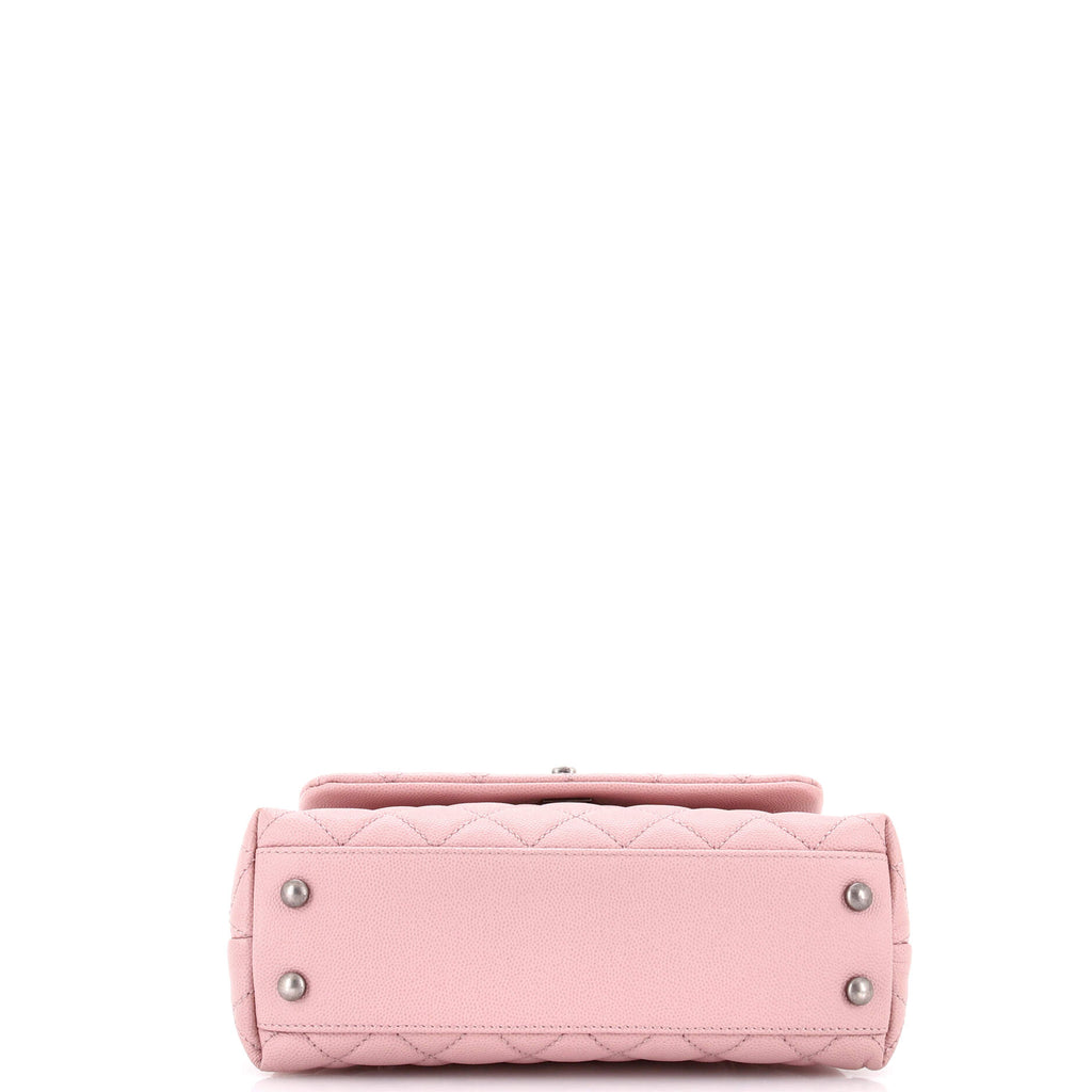 Coco Top Handle Bag Quilted Caviar Mini