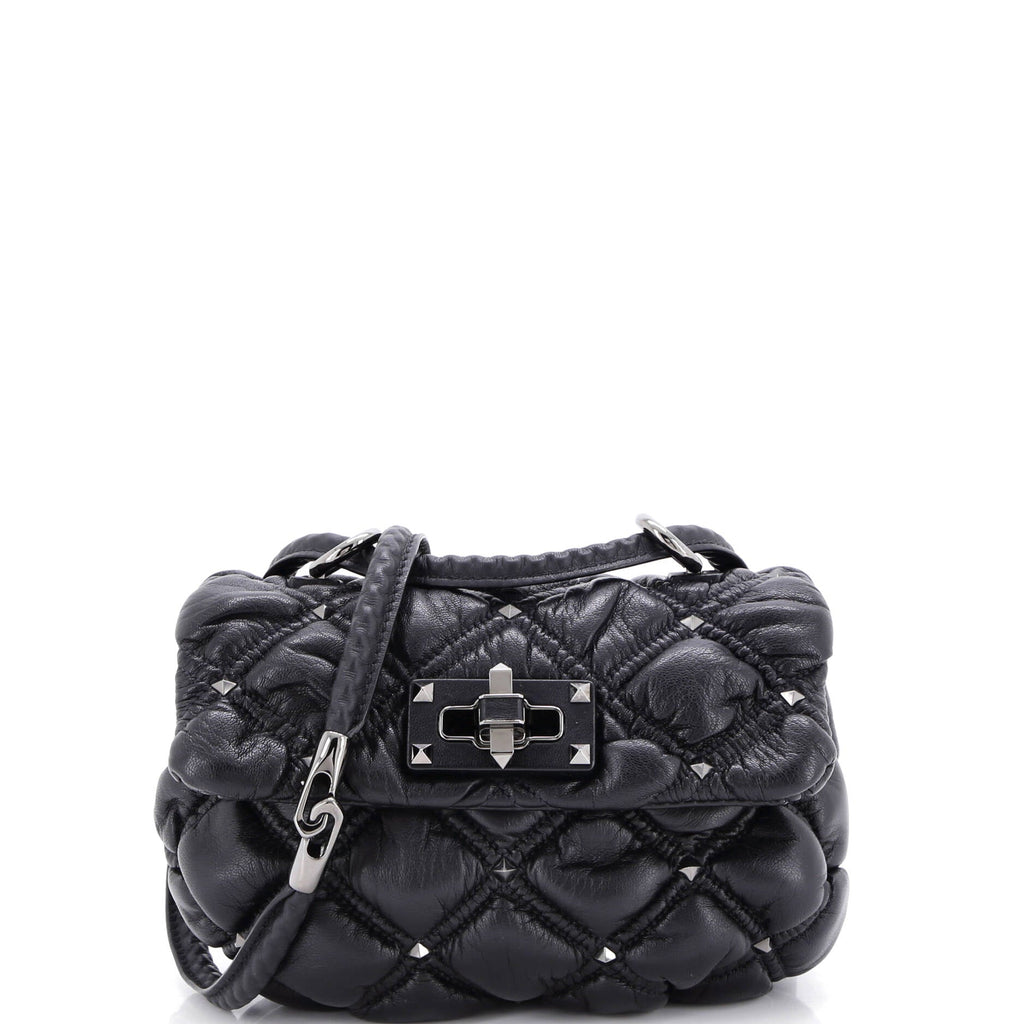 SpikeMe Flap Bag Quilted Leather Small