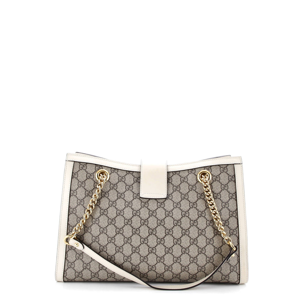 Padlock Chain Tote GG Coated Canvas with Leather Medium
