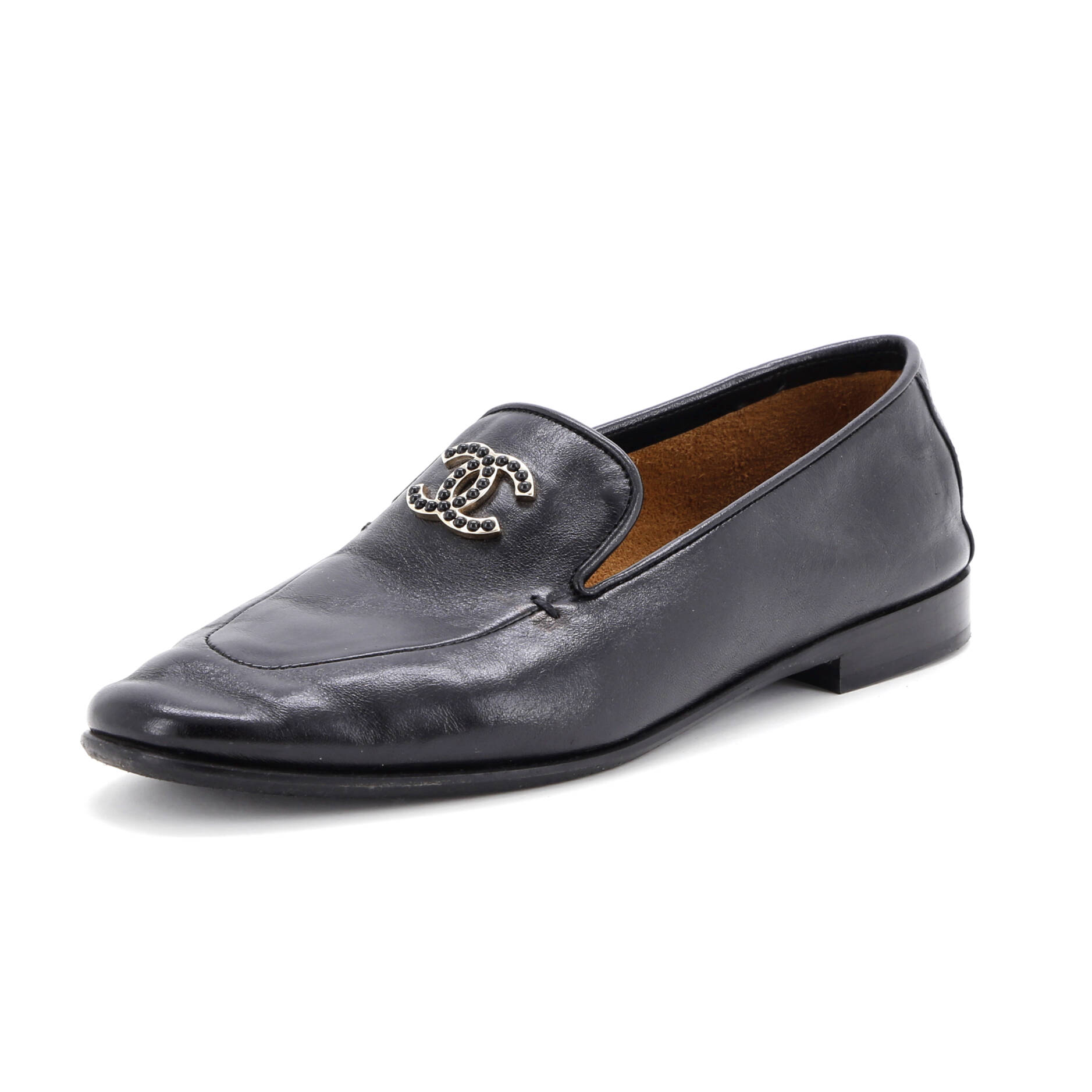 Women's CC Mocassin Loafers Leather with Metal