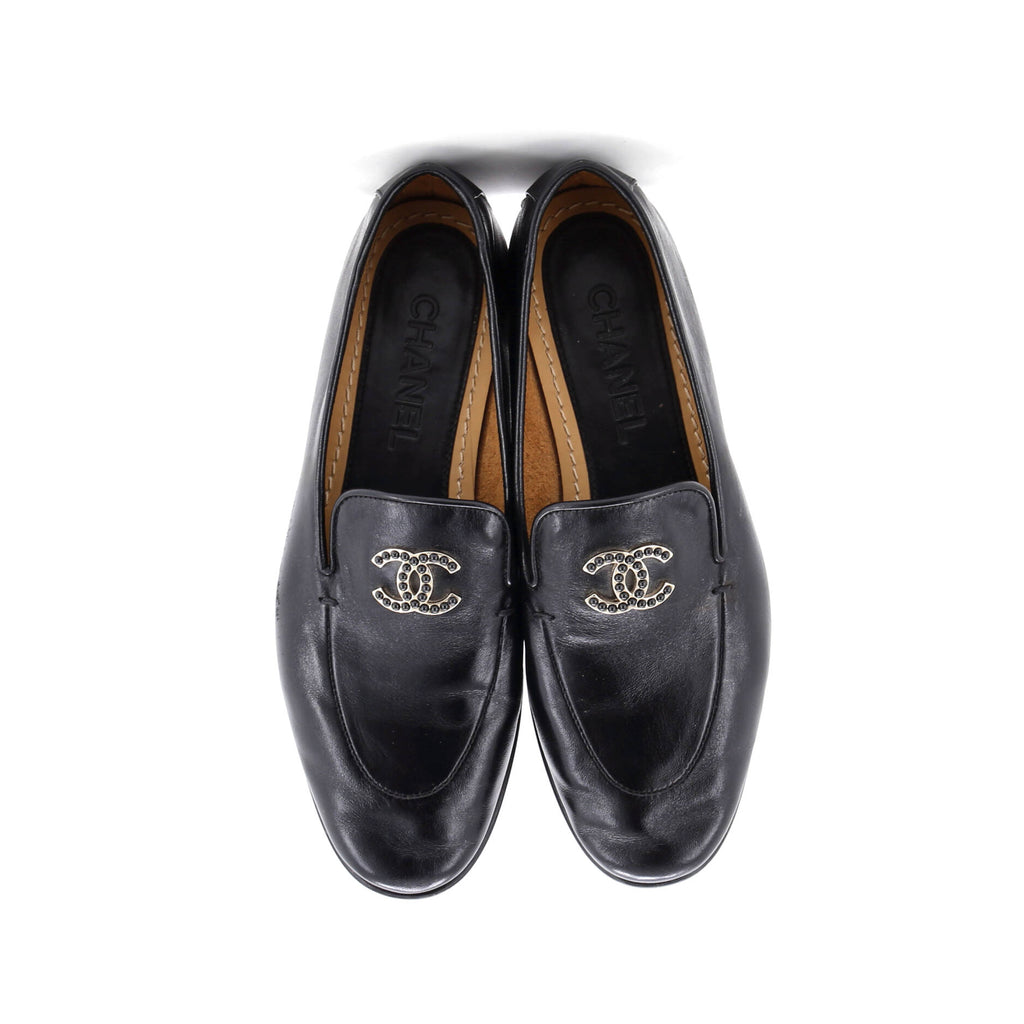 Women's CC Mocassin Loafers Leather with Metal
