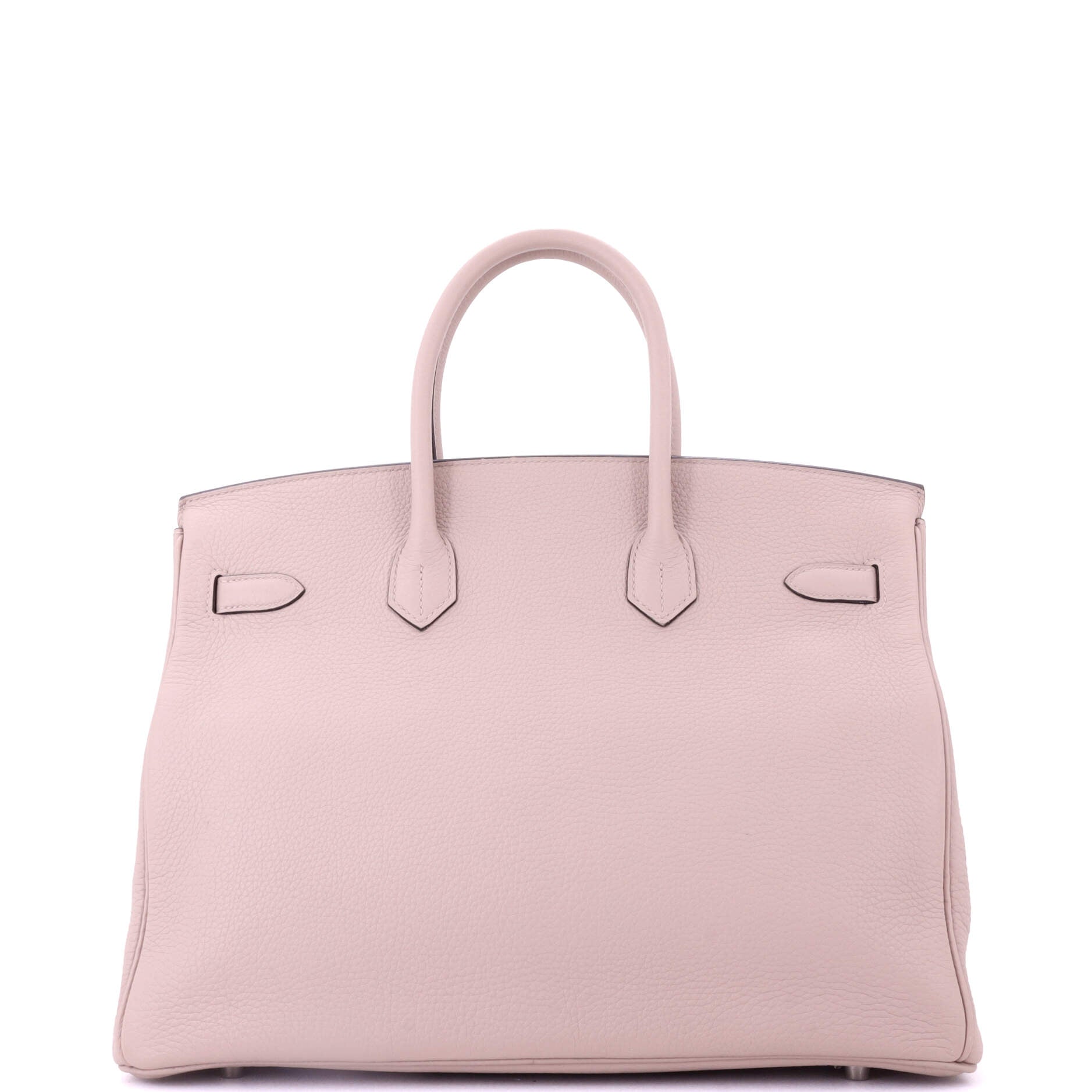 Birkin Handbag Glycine Clemence with Palladium Hardware 35